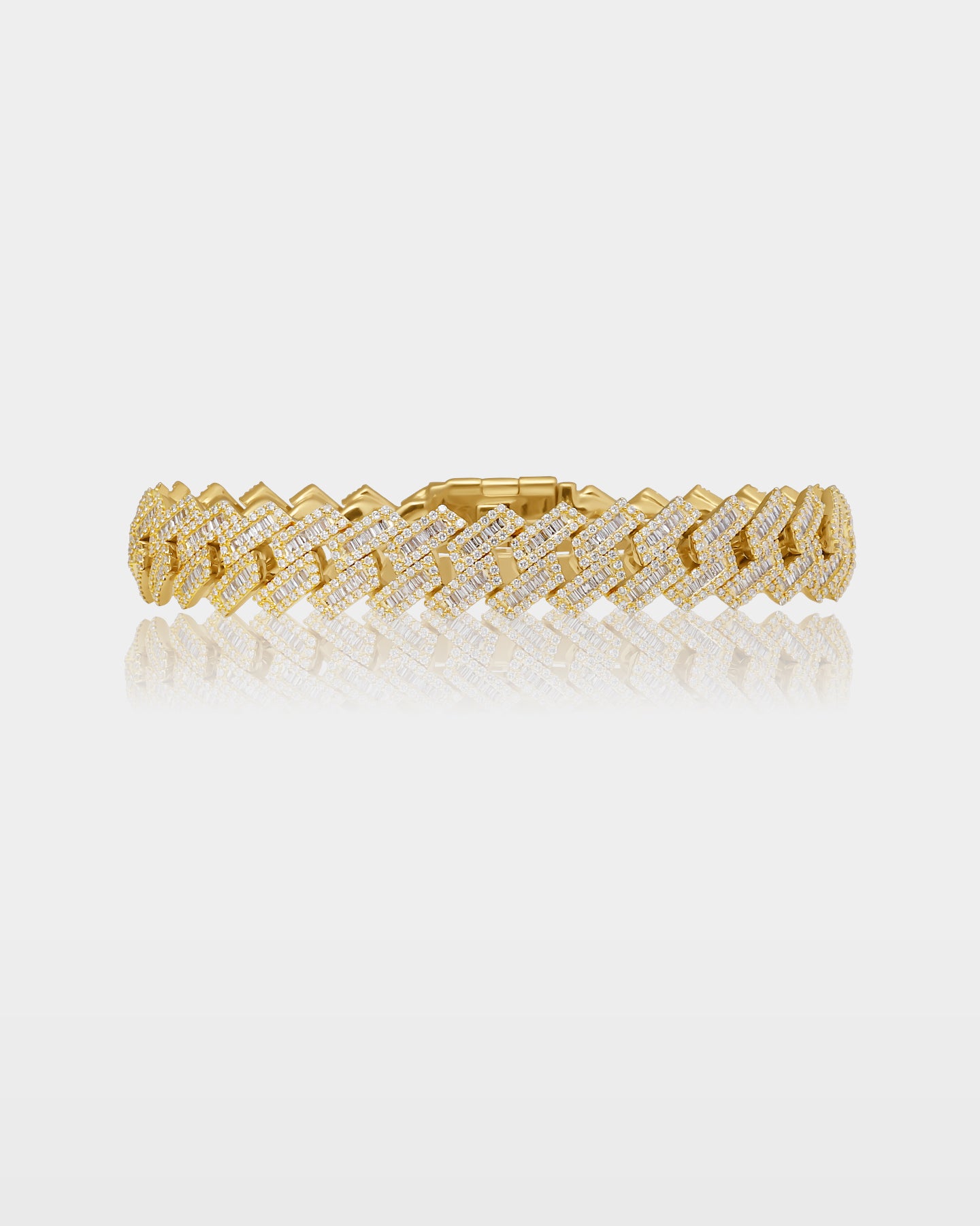 Yellow Gold Miami Cuban Link Diamond Bracelet | The Ice Champ DFW, Texas