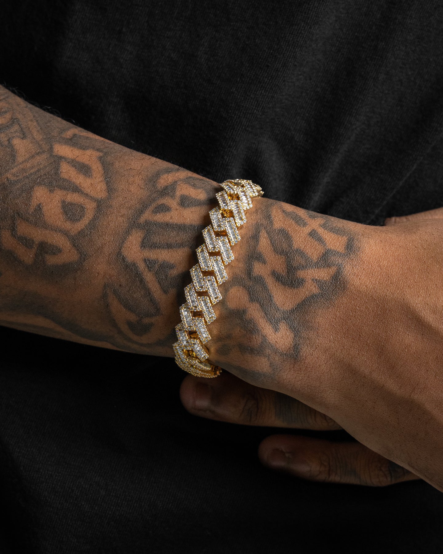 Yellow Gold Miami Cuban Link Diamond Bracelet | The Ice Champ TX