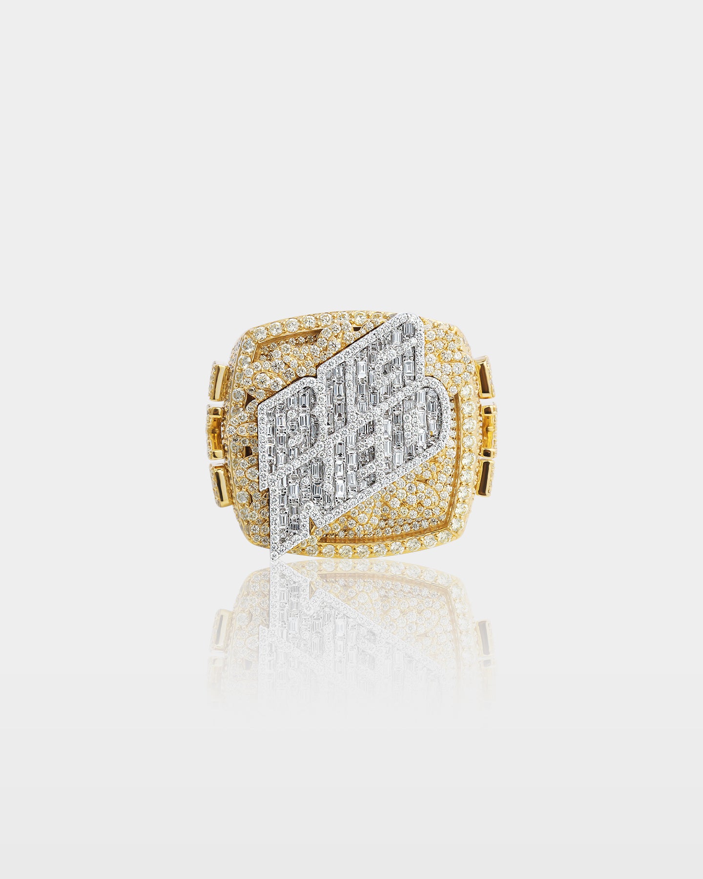 Two Tone 'Big Red' Diamond Statement Ring | The Ice Champ Jewelry