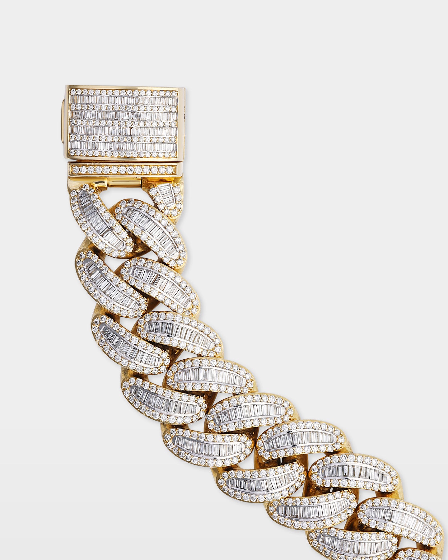 Yellow Gold Chunky Diamond Cuban Link Bracelet | The Ice Champ Dallas