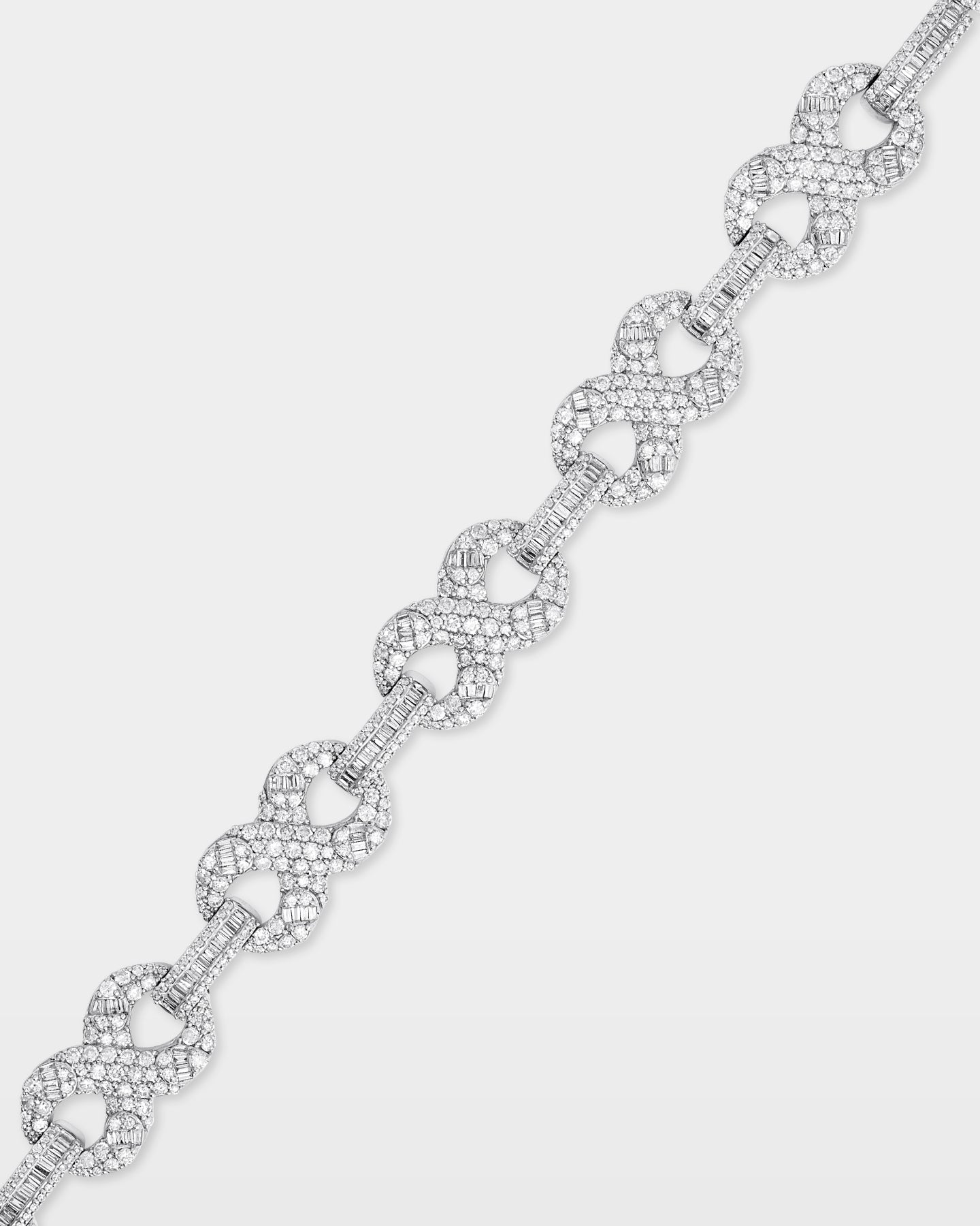 White Gold Infinity Diamond Link Bracelet | The Ice Champ Texas