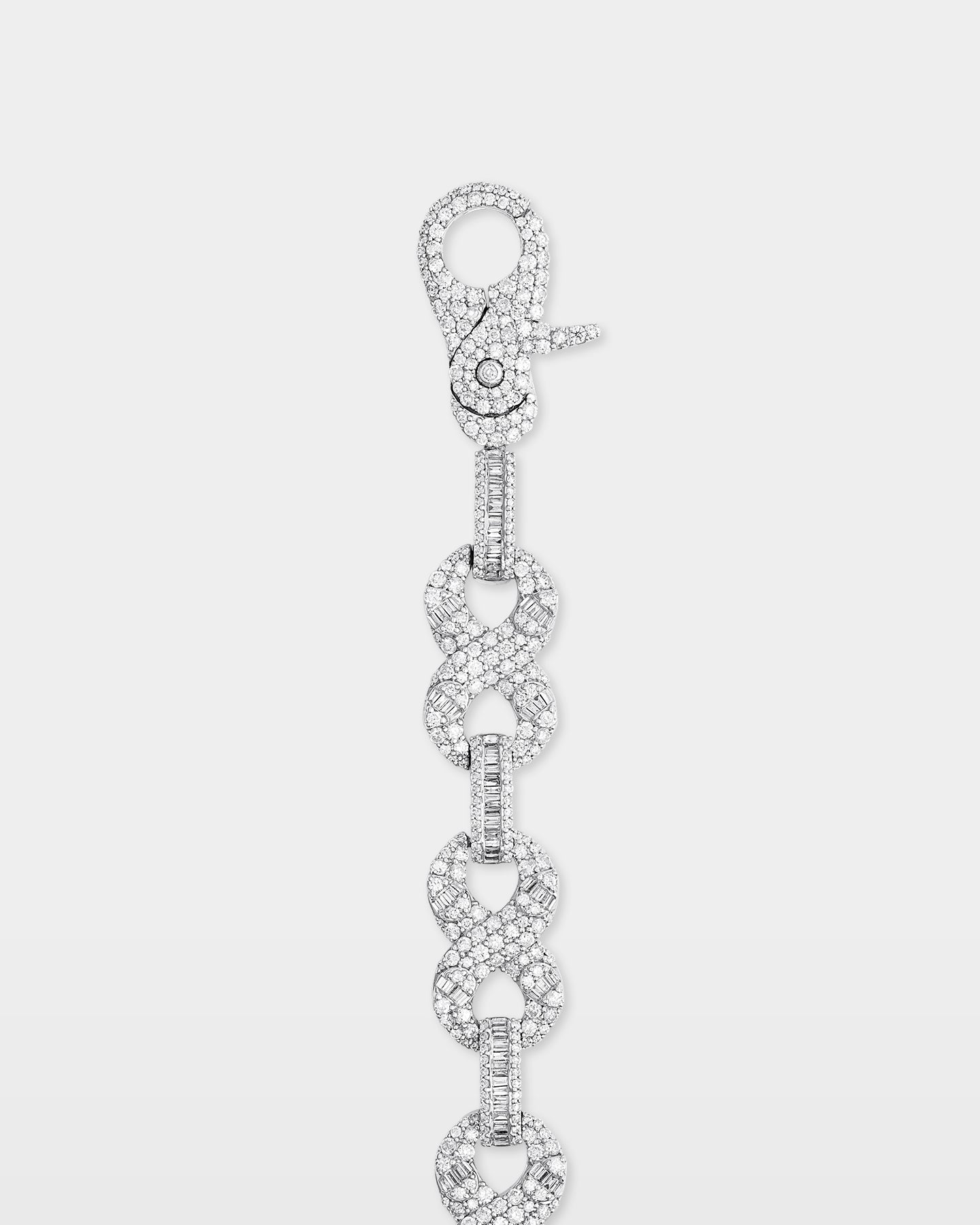 White Gold Infinity Diamond Link Bracelet | The Ice Champ Texas