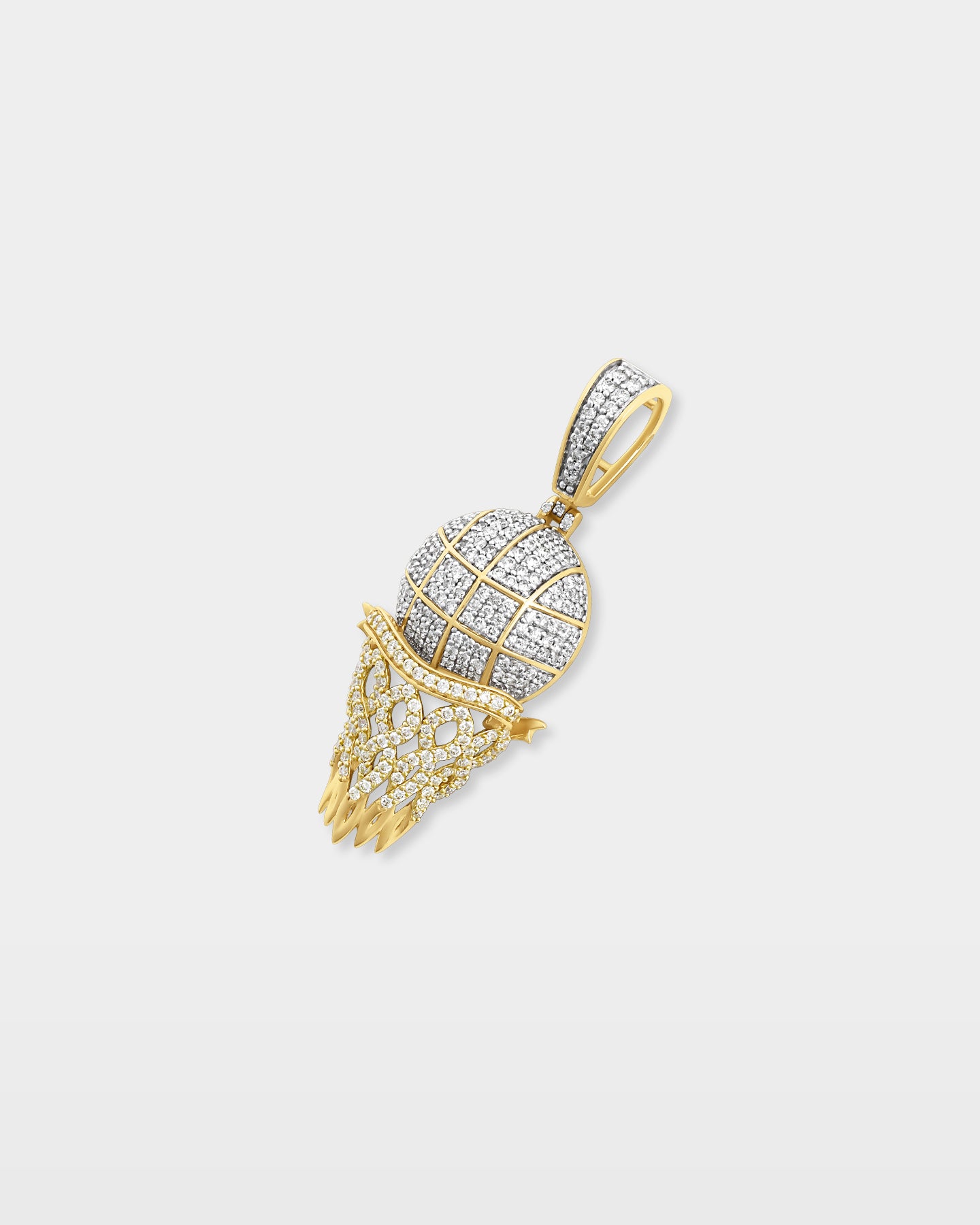 Basketball Hoop Diamond Pendant | The Ice Champ Mens Custom Jewelry Dallas