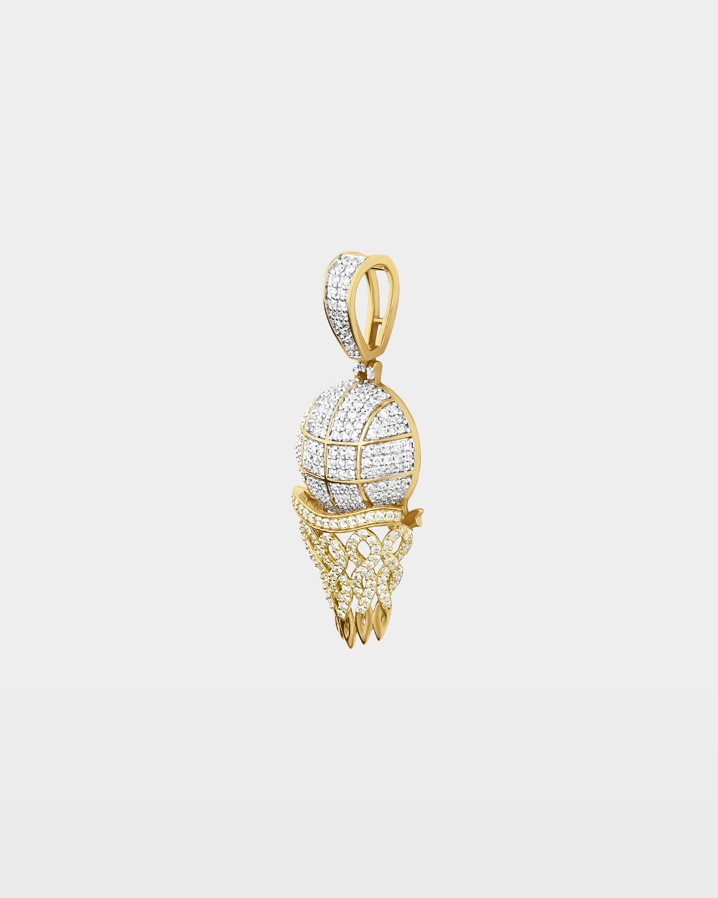 Basketball Hoop Diamond Pendant | The Ice Champ Mens Custom Jewelry Dallas