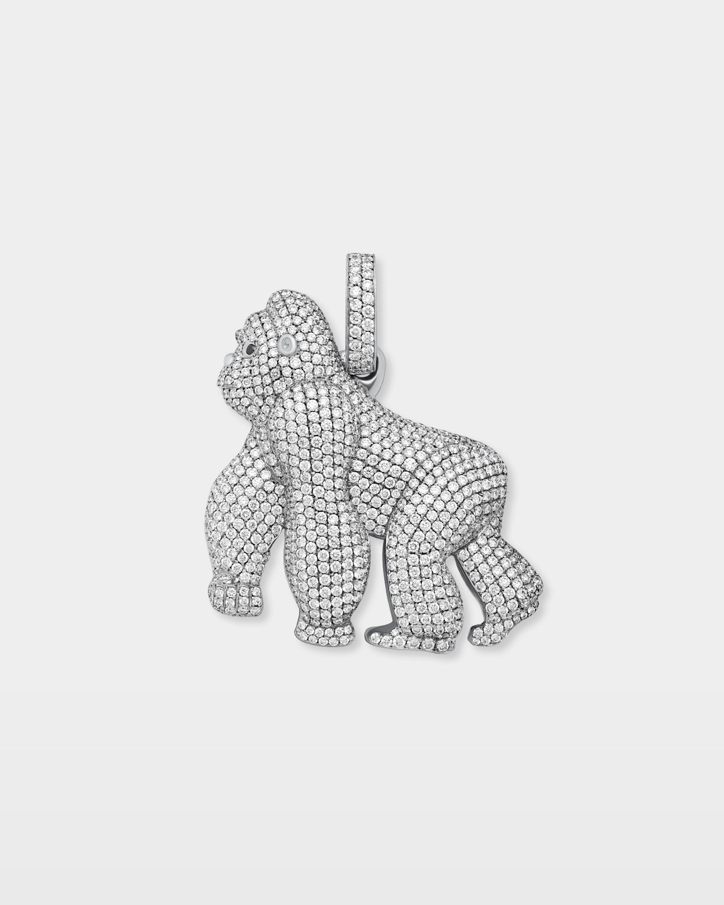 14k Gold Gorilla Pavé Diamond Pendant | The Ice Champ Men's Pendants Dallas