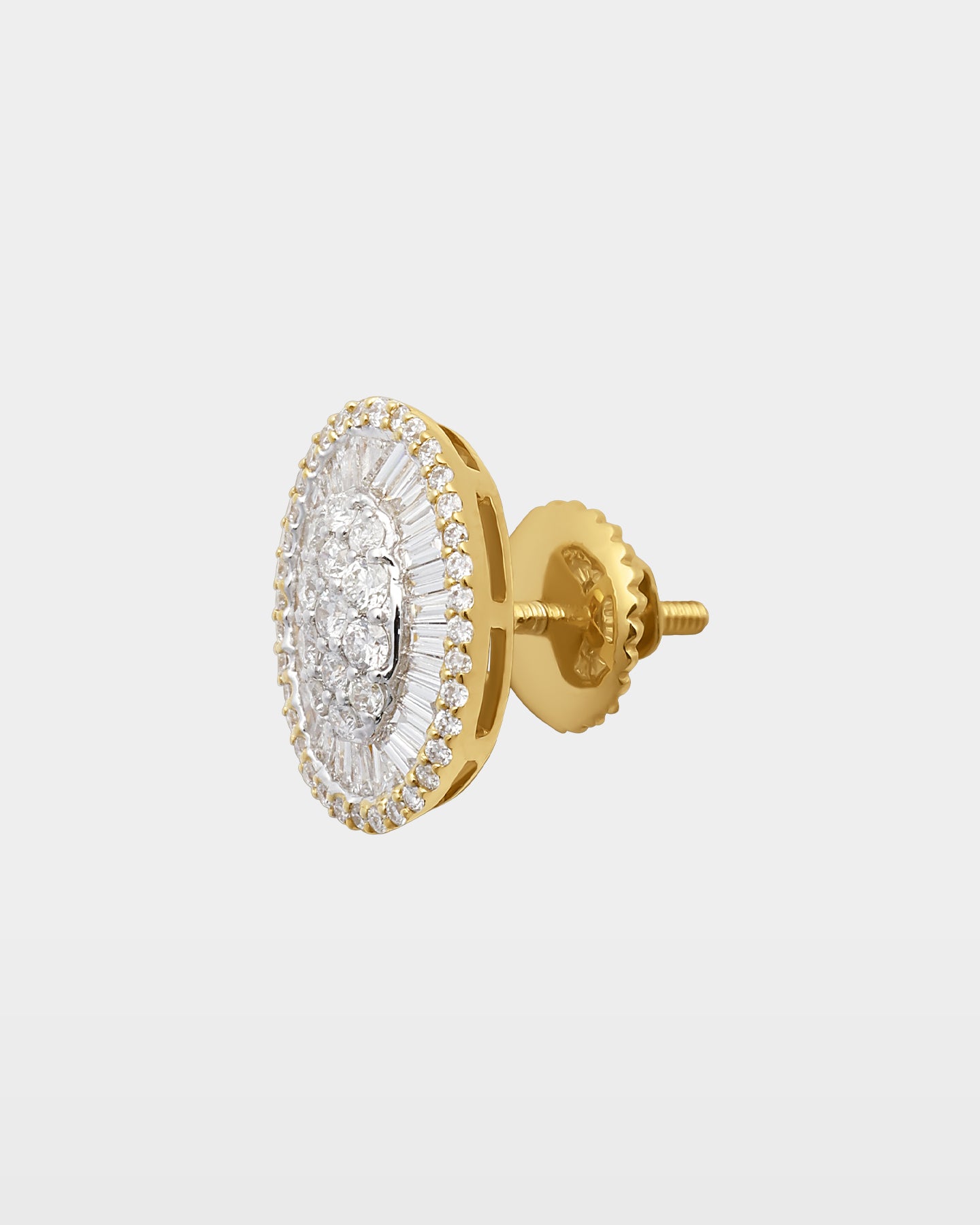 Oval Baguette & Round Diamond Studs | The Ice Champ Diamond Jewelry Dallas