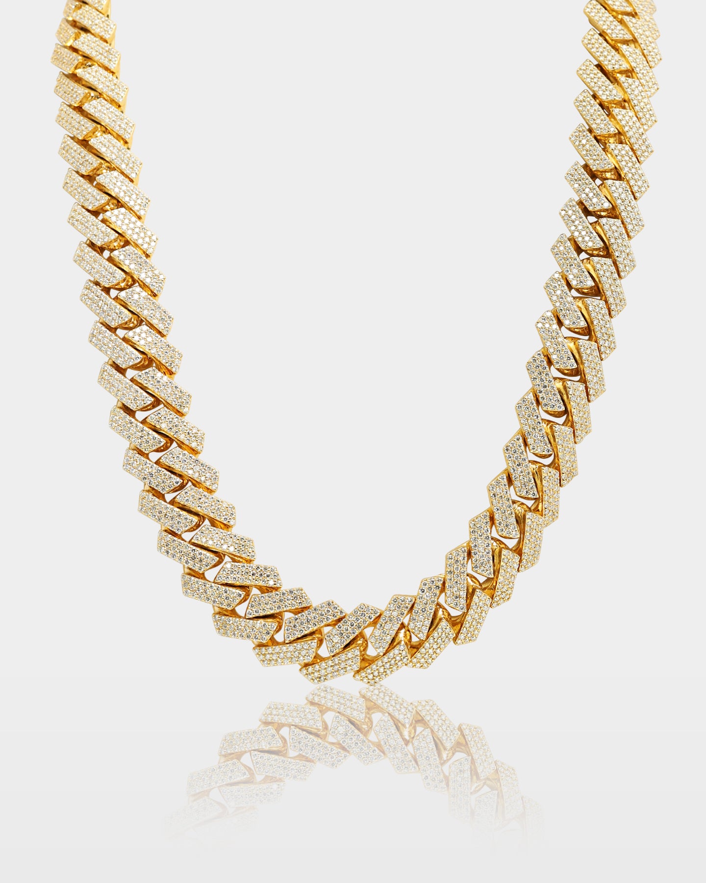 Yellow Gold Diamond Cuban Link Chain 19MM | The Ice Champ DFW