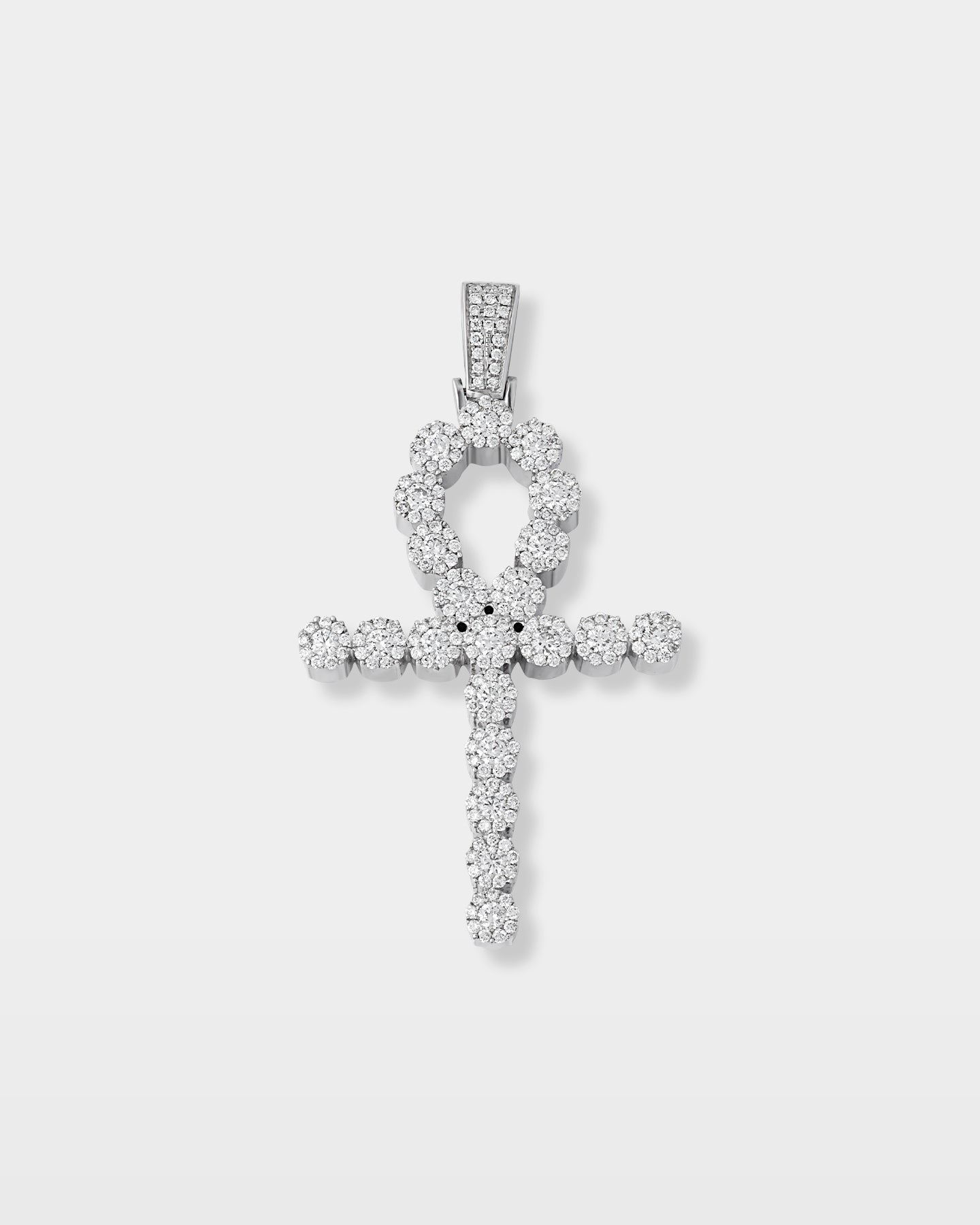 Ankh Cross Diamond Cluster Pendant | The Ice Champ Jewelry