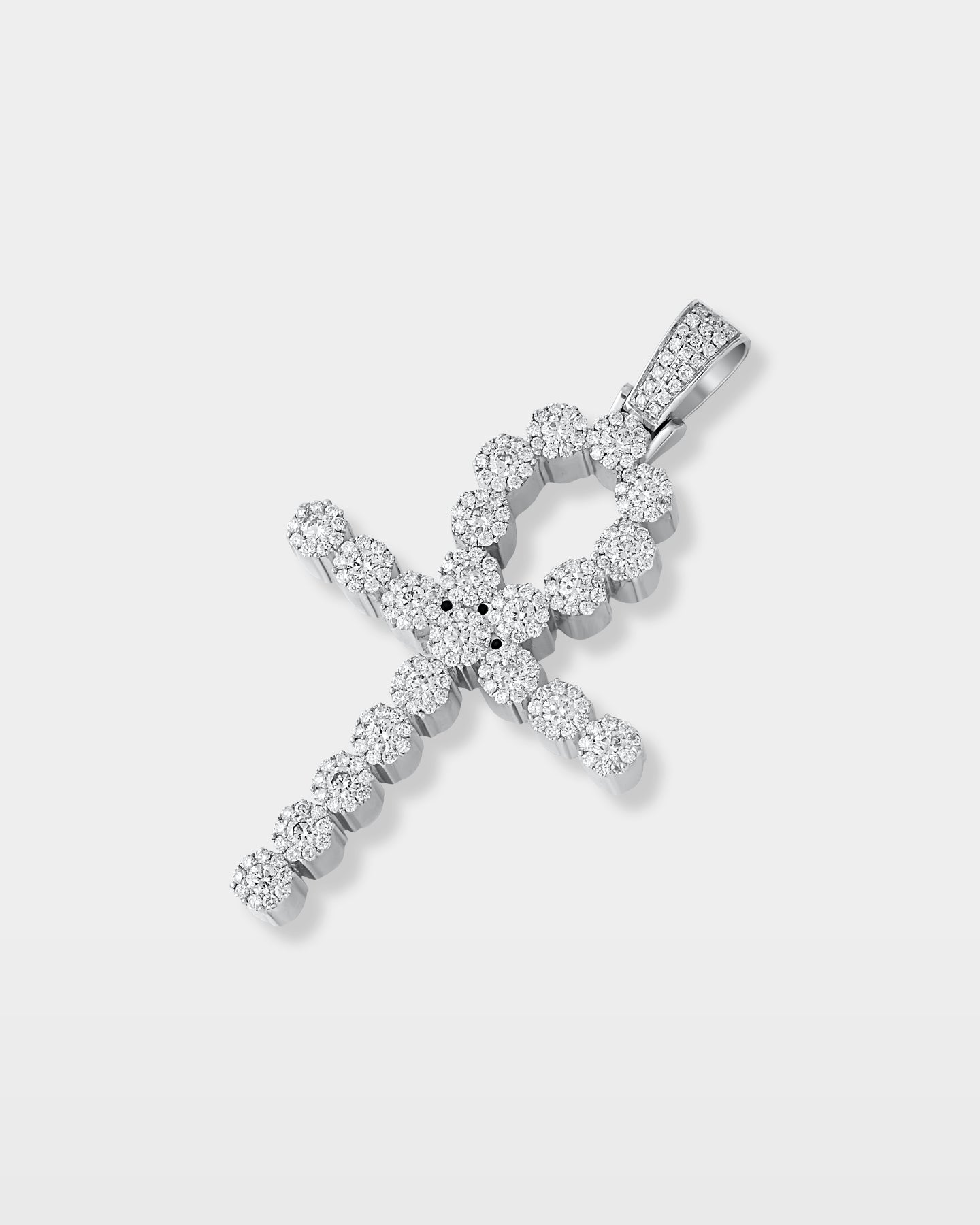 Ankh Cross Diamond Cluster Pendant | The Ice Champ Jewelry