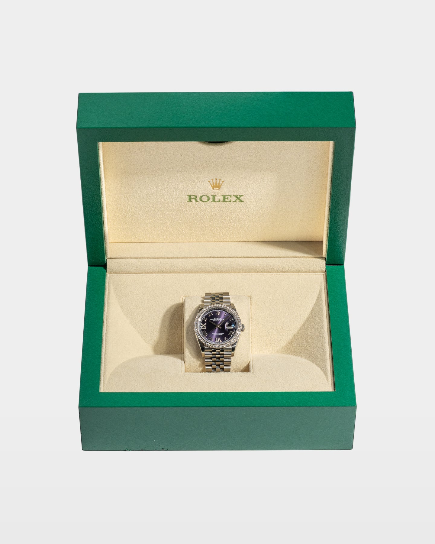 Purple Diamond Rolex Datejust 36 126284RBR | The Ice Champ TX 