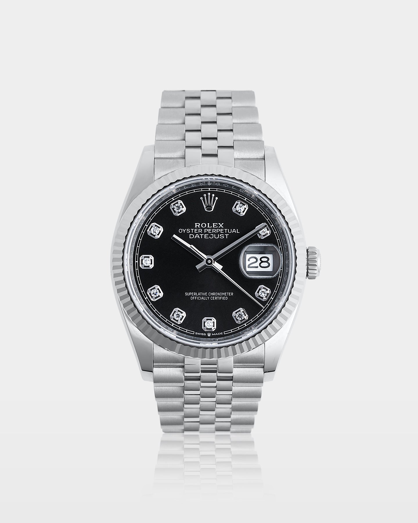 Black Diamond Rolex Datejust 36 126234 | The Ice Champ Watches DFW