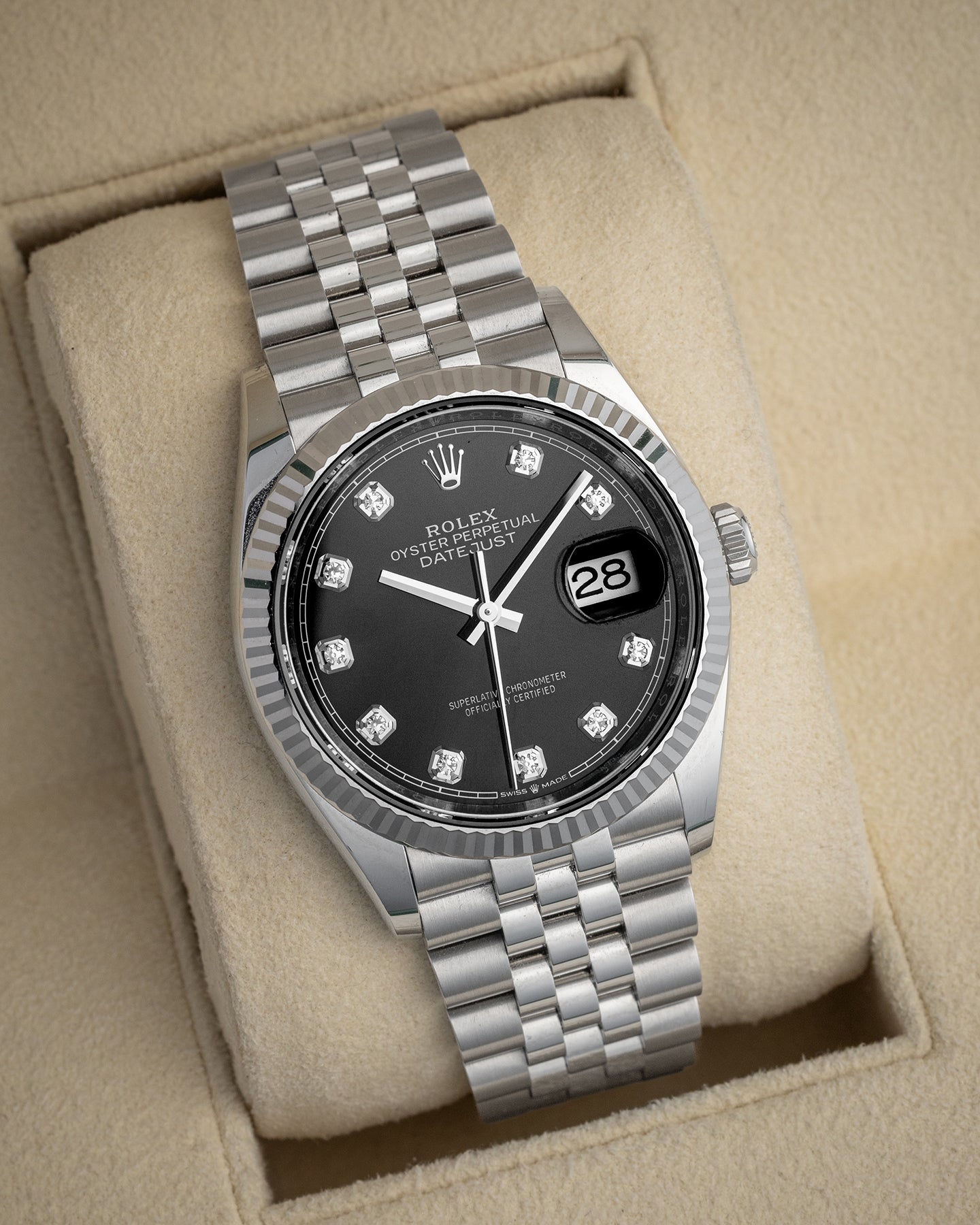Black Diamond Rolex Datejust 36 126234 | The Ice Champ Watches DFW
