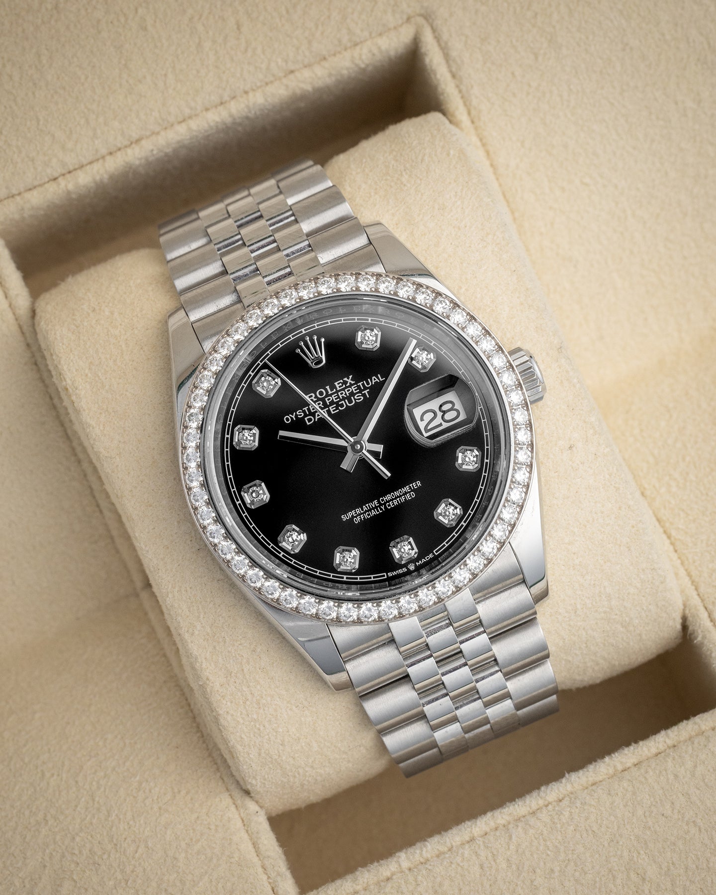 Black Diamond Rolex Datejust 36 126284RBR | The Ice Champ Watches TX