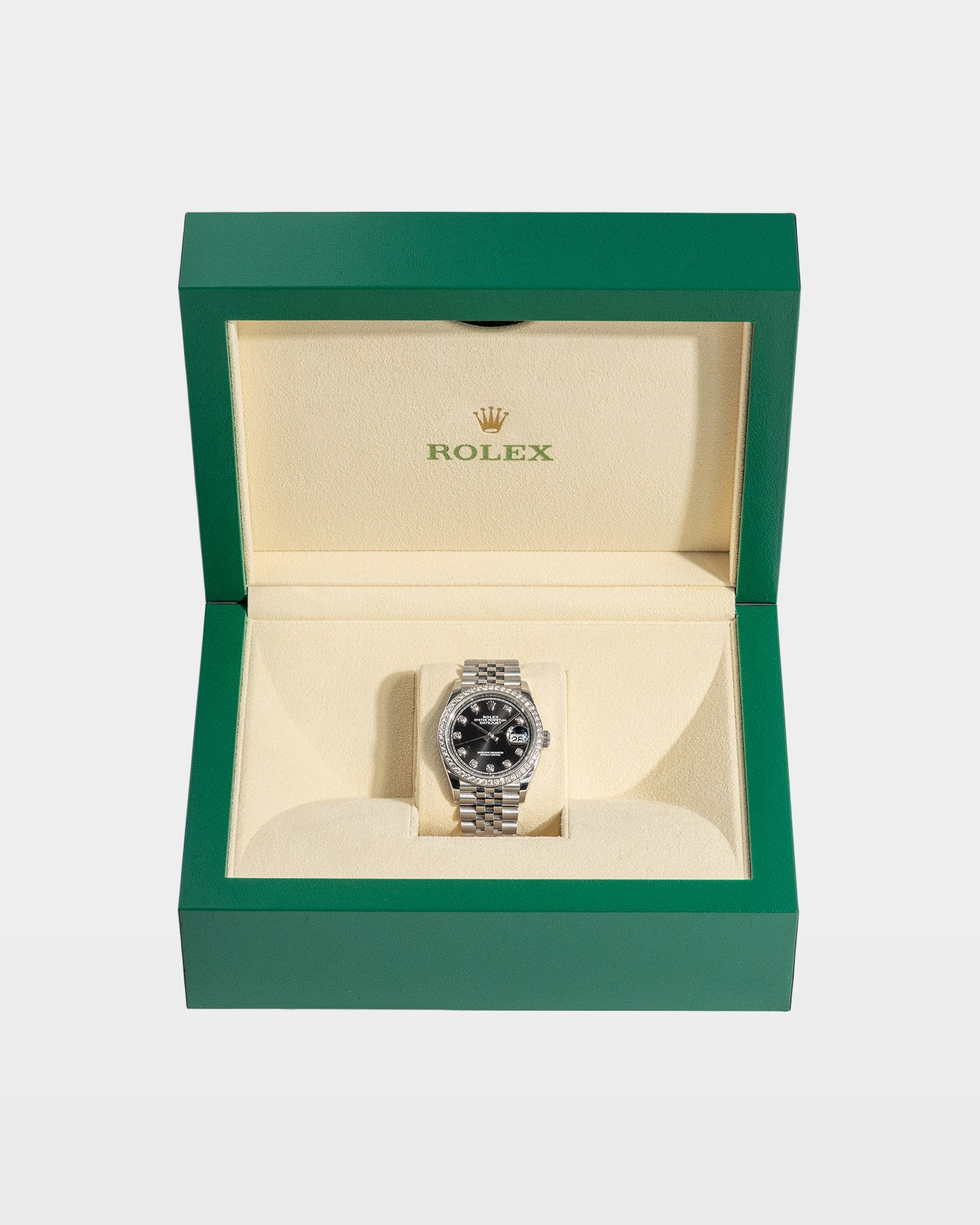 Black Diamond Rolex Datejust 36 126284RBR | The Ice Champ Watches TX