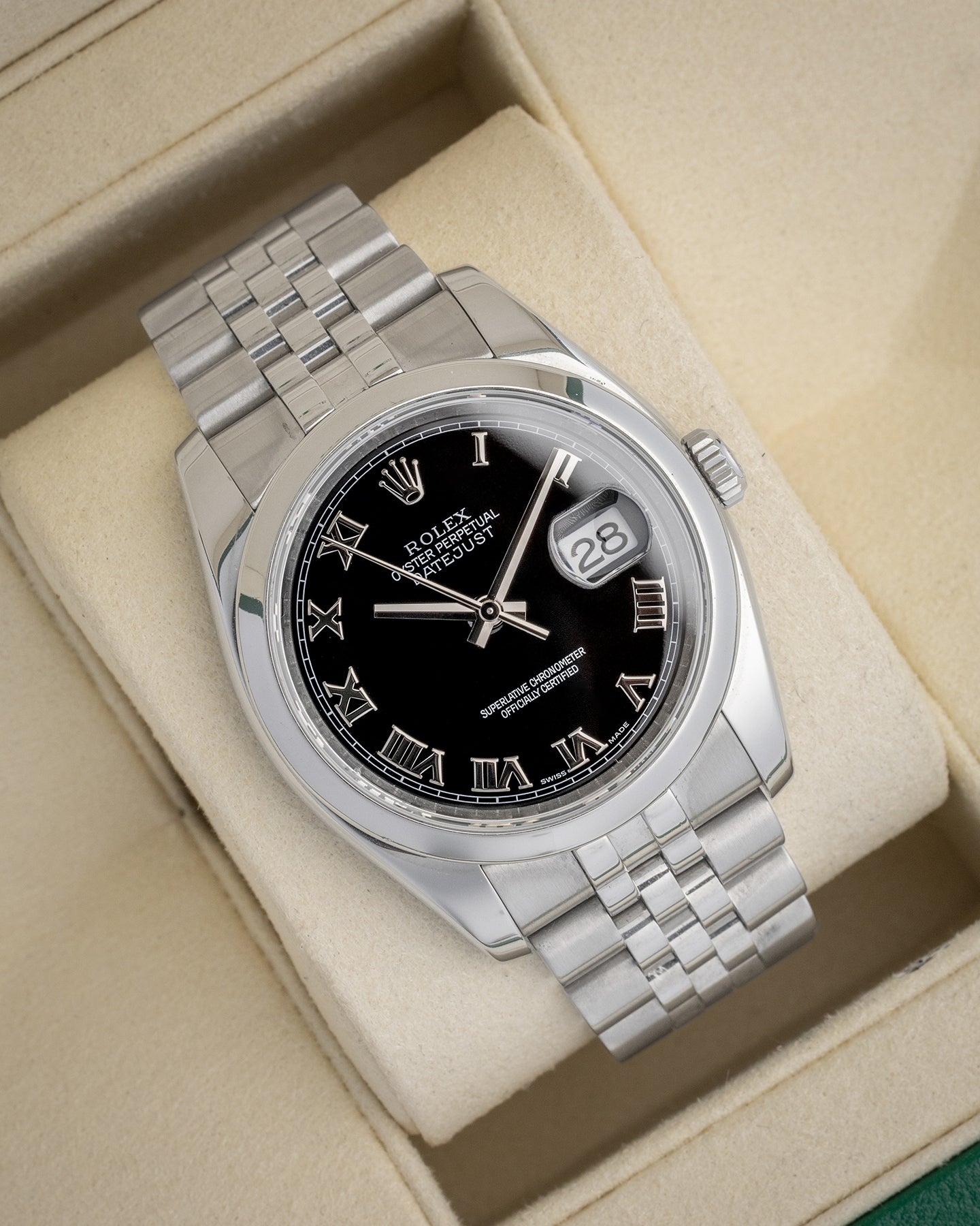 Black Index Rolex Datejust 36 116200 | The Ice Champ Watches Dallas