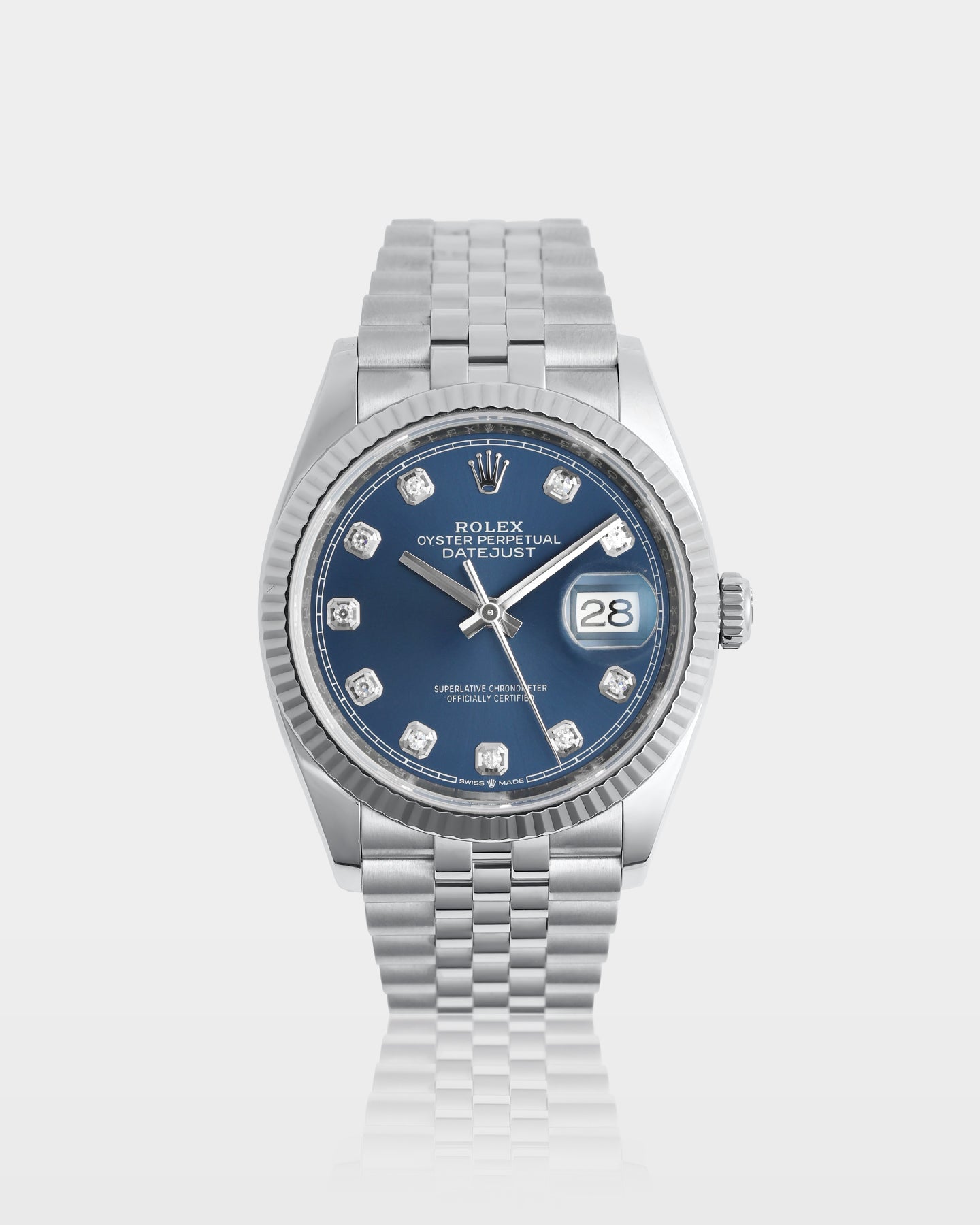 Blue Diamond Rolex Datejust 36 126234 | The Ice Champ Dallas