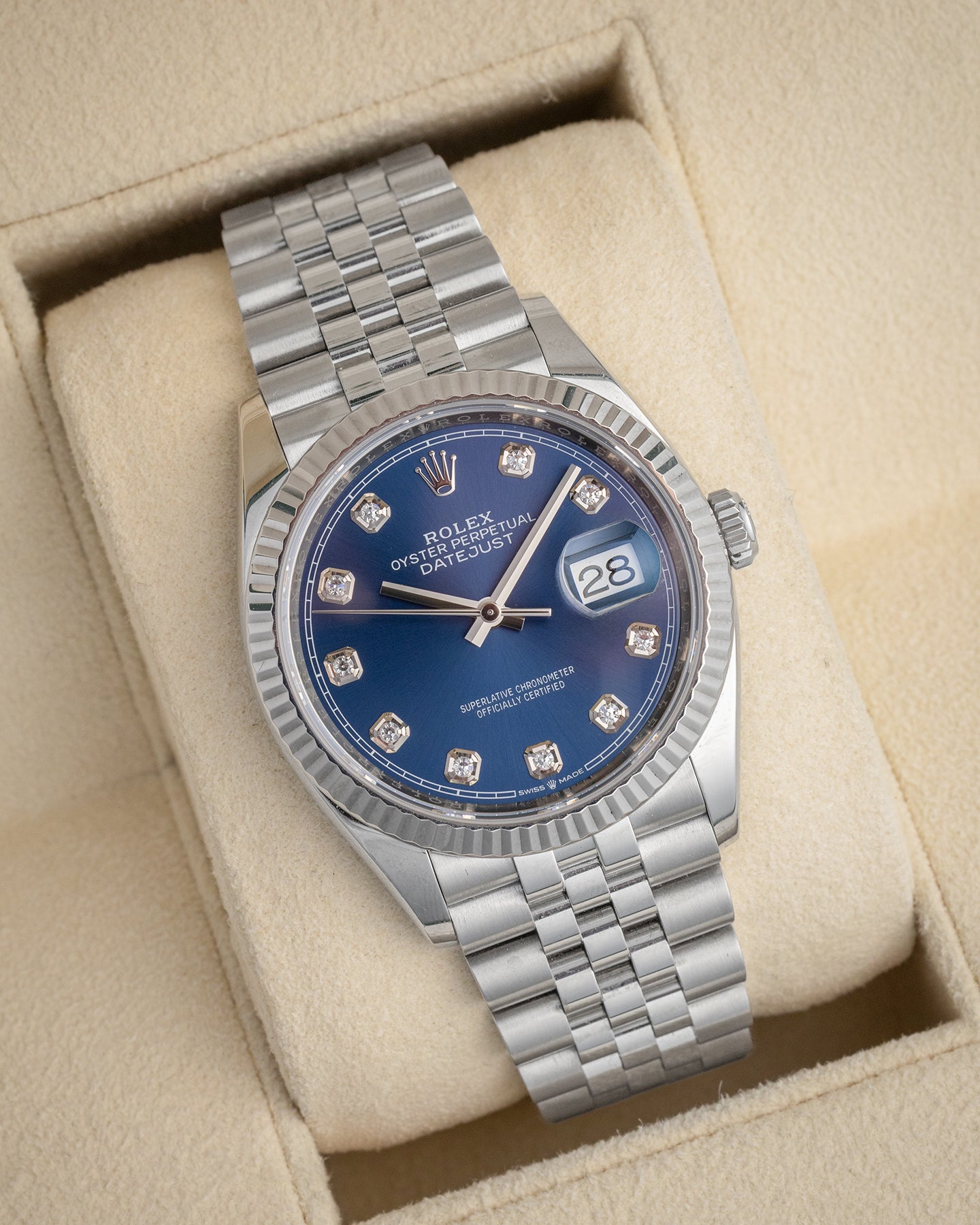 Blue Diamond Rolex Datejust 36 126234 | The Ice Champ Dallas
