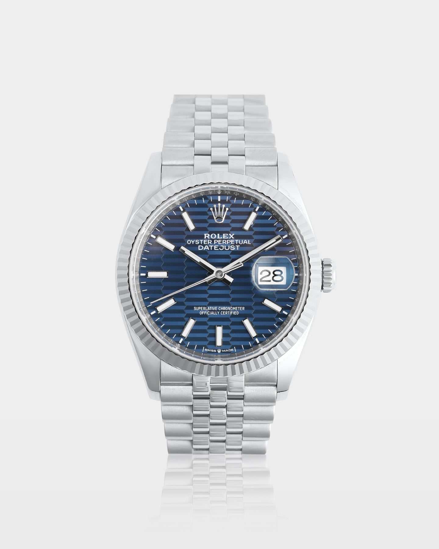 Blue Motif Rolex Datejust 36 126234 | The Ice Champ Watches in DFW