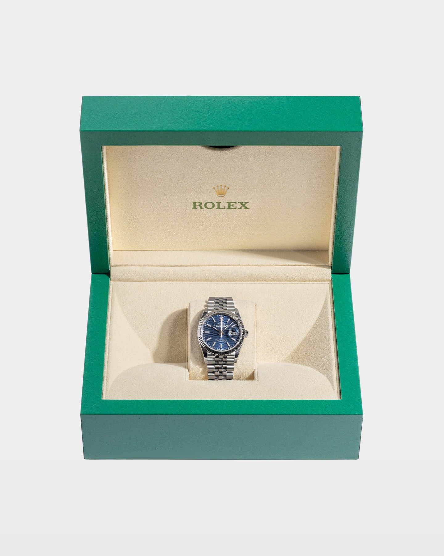 Blue Motif Rolex Datejust 36 126234 | The Ice Champ Watches in DFW