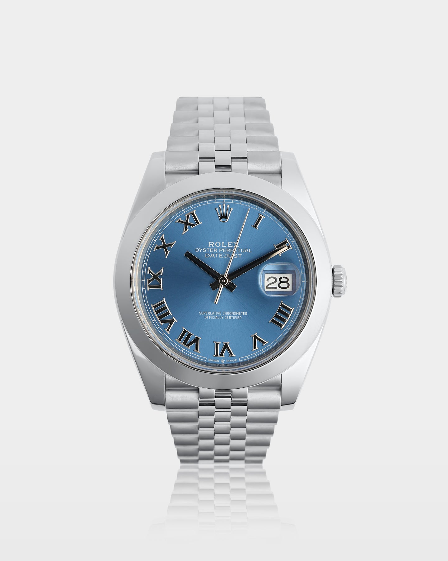 Azzurro Blue Rolex Datejust 41 126300 | The Ice Champ Watches