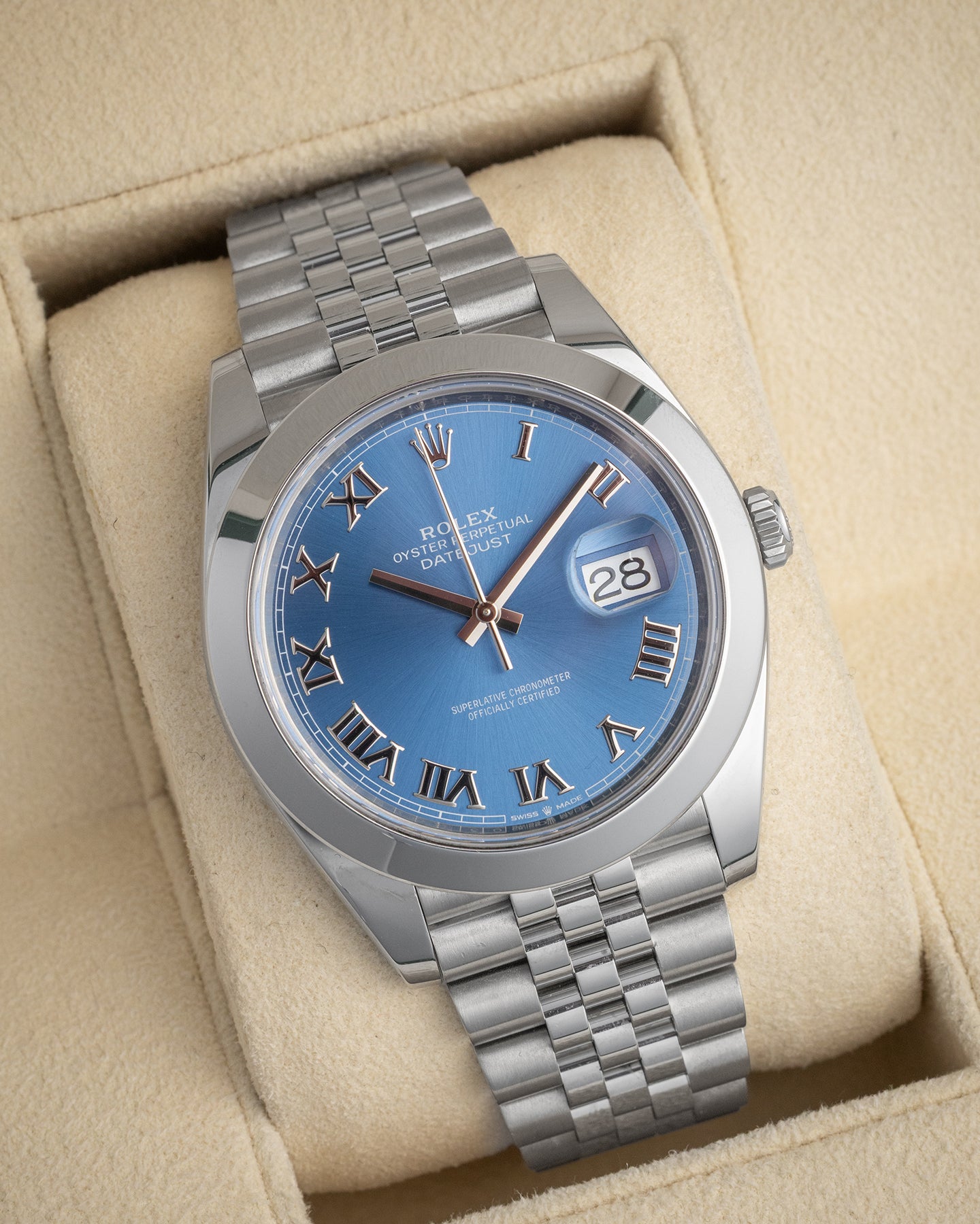 Azzurro Blue Rolex Datejust 41 126300 | The Ice Champ Watches