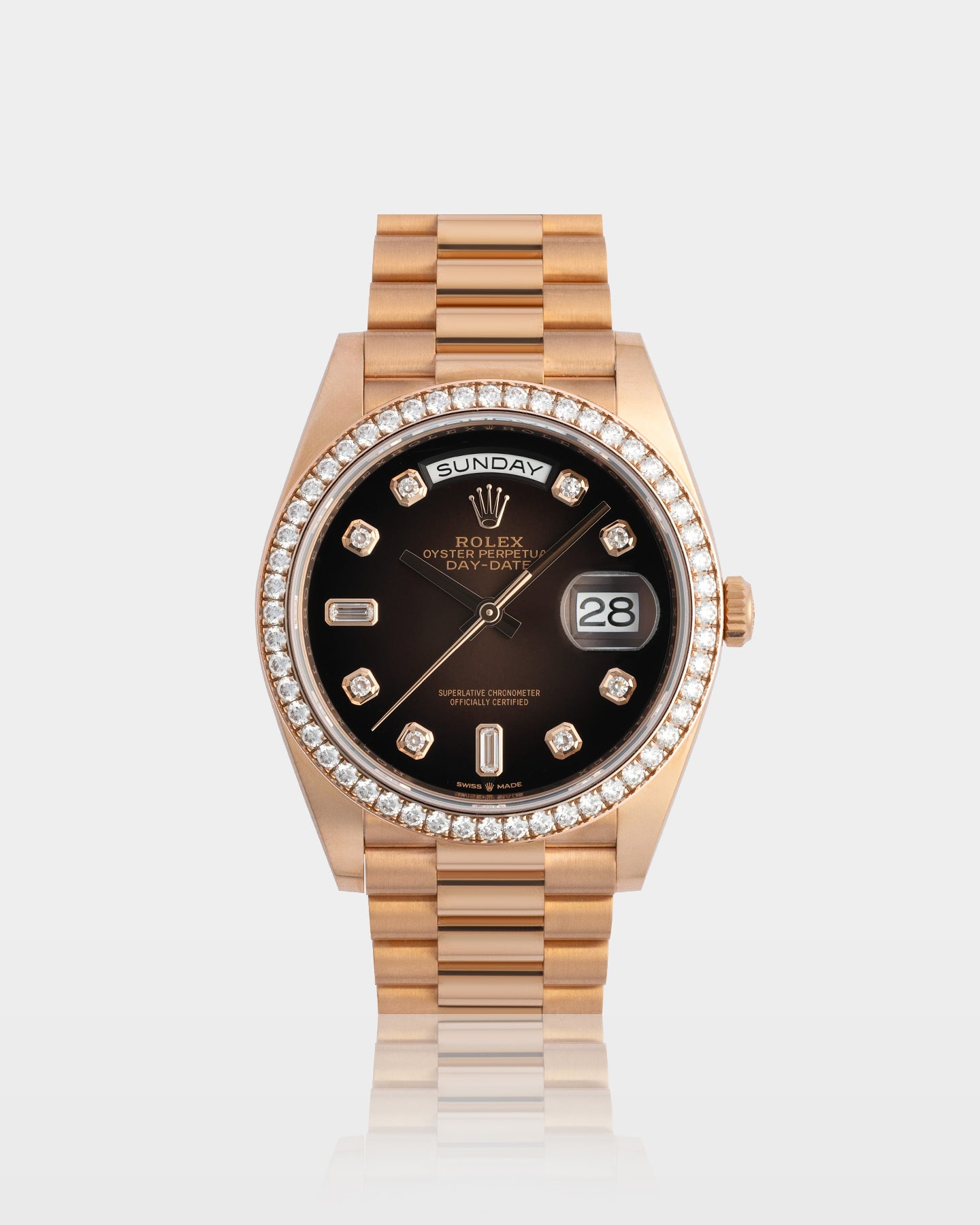 Ombré Diamond Rolex Day-Date 36 128345RBR | The Ice Champ USA