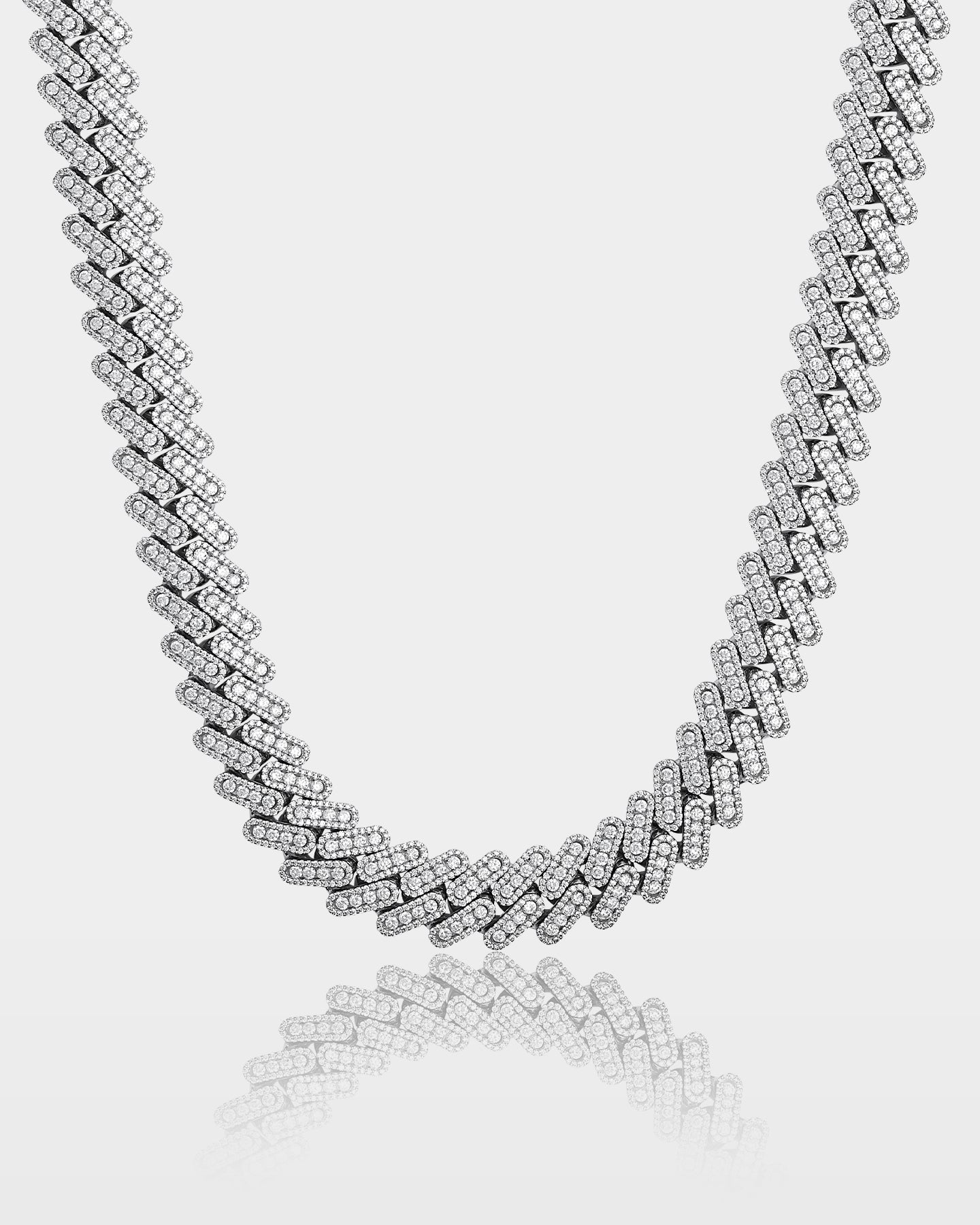 Channel Set Diamond Cuban Link Chain 18.4MM | The Ice Champ Dallas, TX