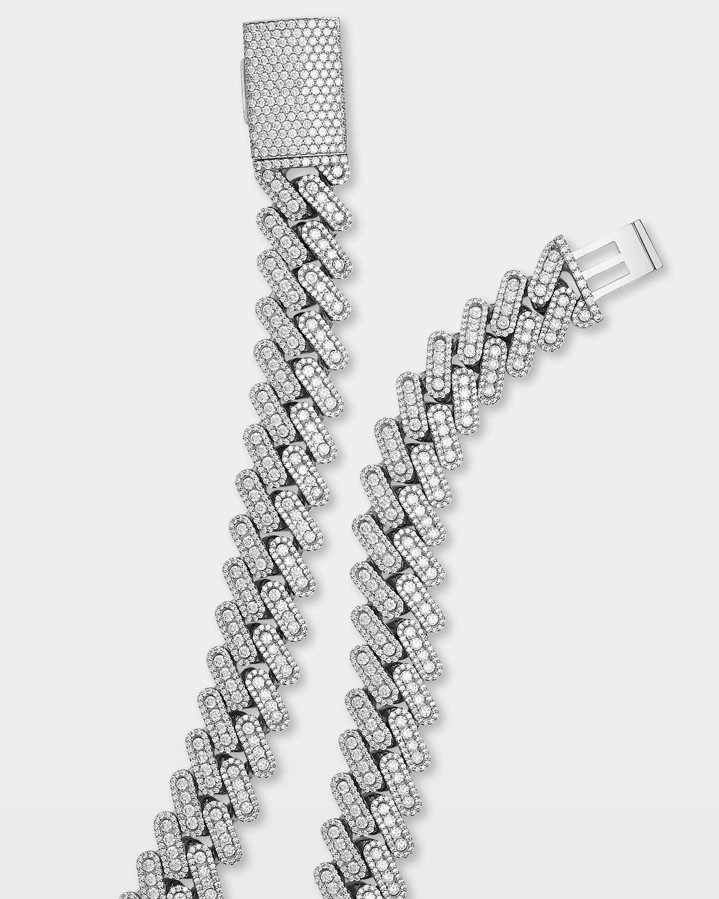 Channel Set Diamond Cuban Link Chain 18.4MM | The Ice Champ Dallas, TX