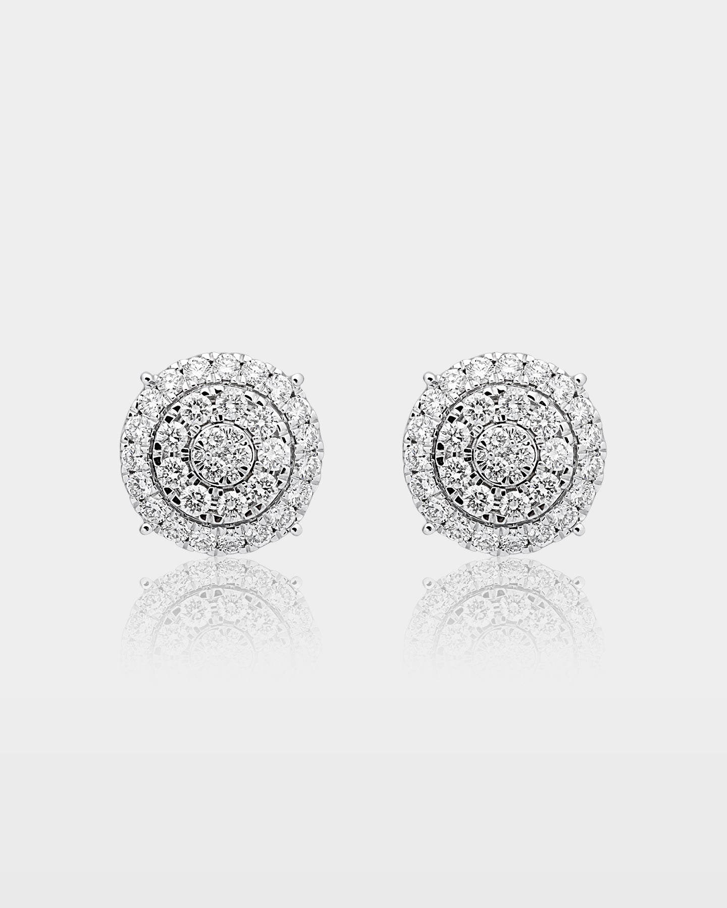 Circular Pavé Diamond Studs | The Ice Champ Grapevine, Texas