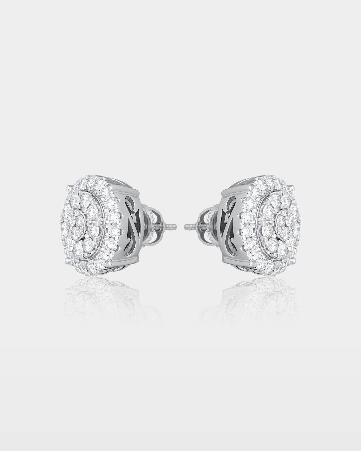 Circular Pavé Diamond Studs | The Ice Champ
