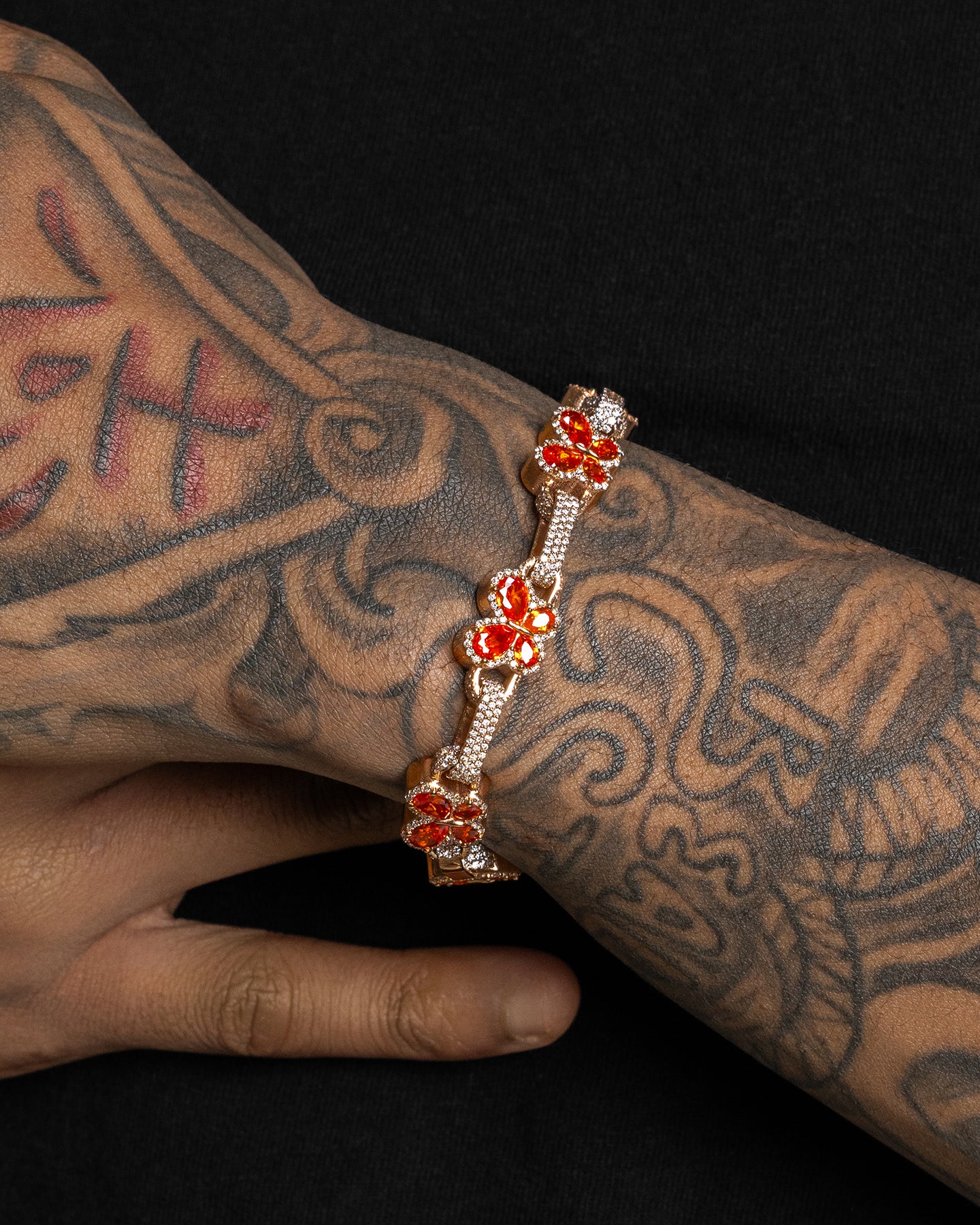 Citrine Butterfly & Diamond Link Bracelet | The Ice Champ Texas