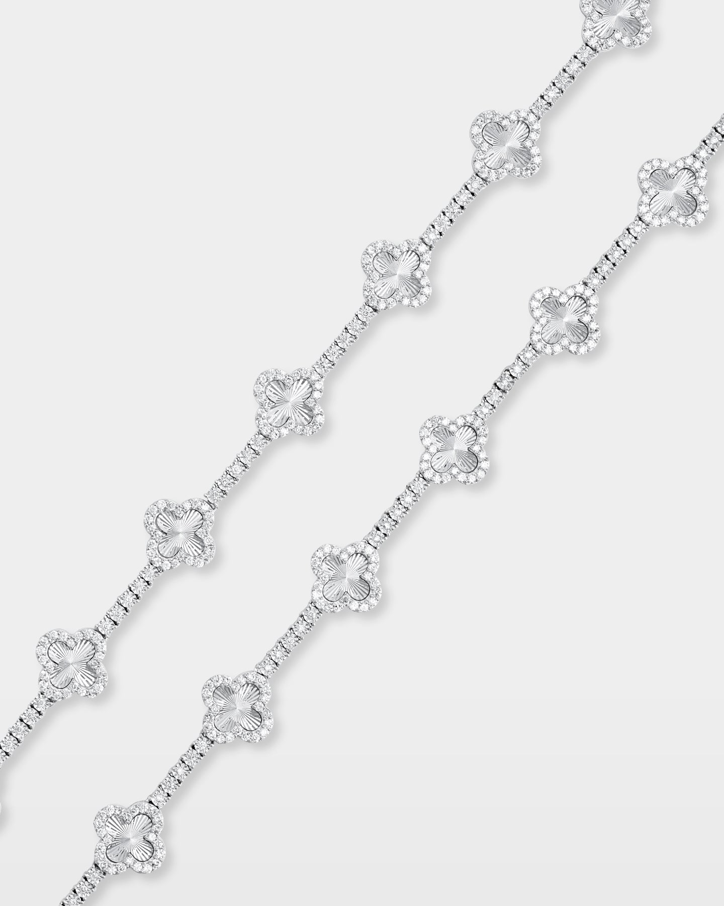 Clover Diamond Station Link Chain | The Ice Champ Men's Gold Chains Dallas