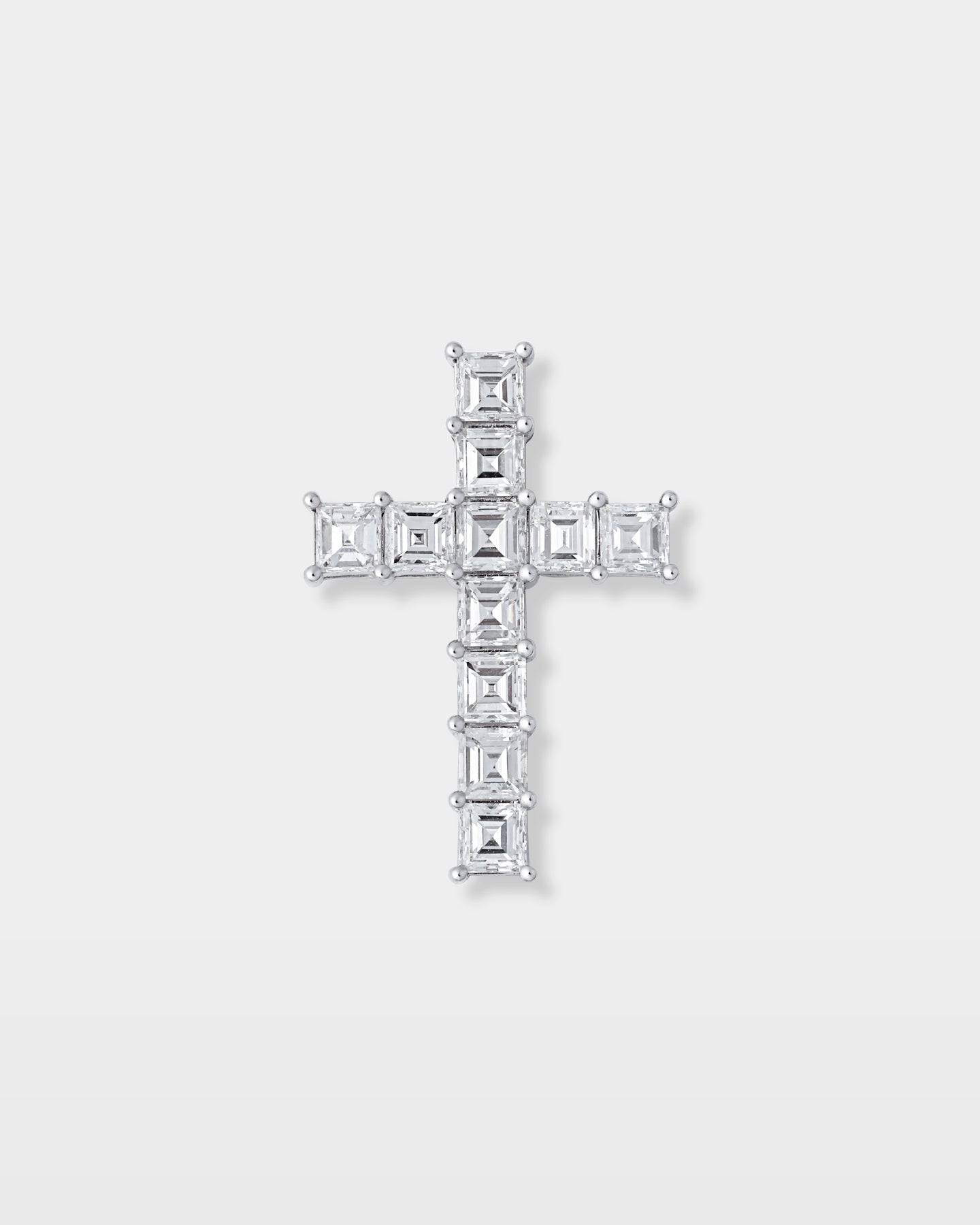Cross Asscher Cut Diamond Pendant | The Ice Champ USA