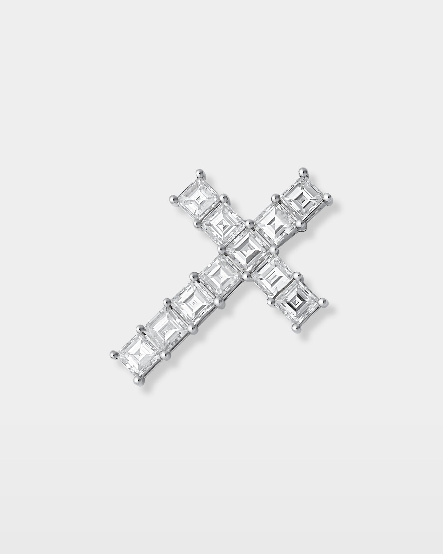 Cross Asscher Cut Diamond Pendant | The Ice Champ USA