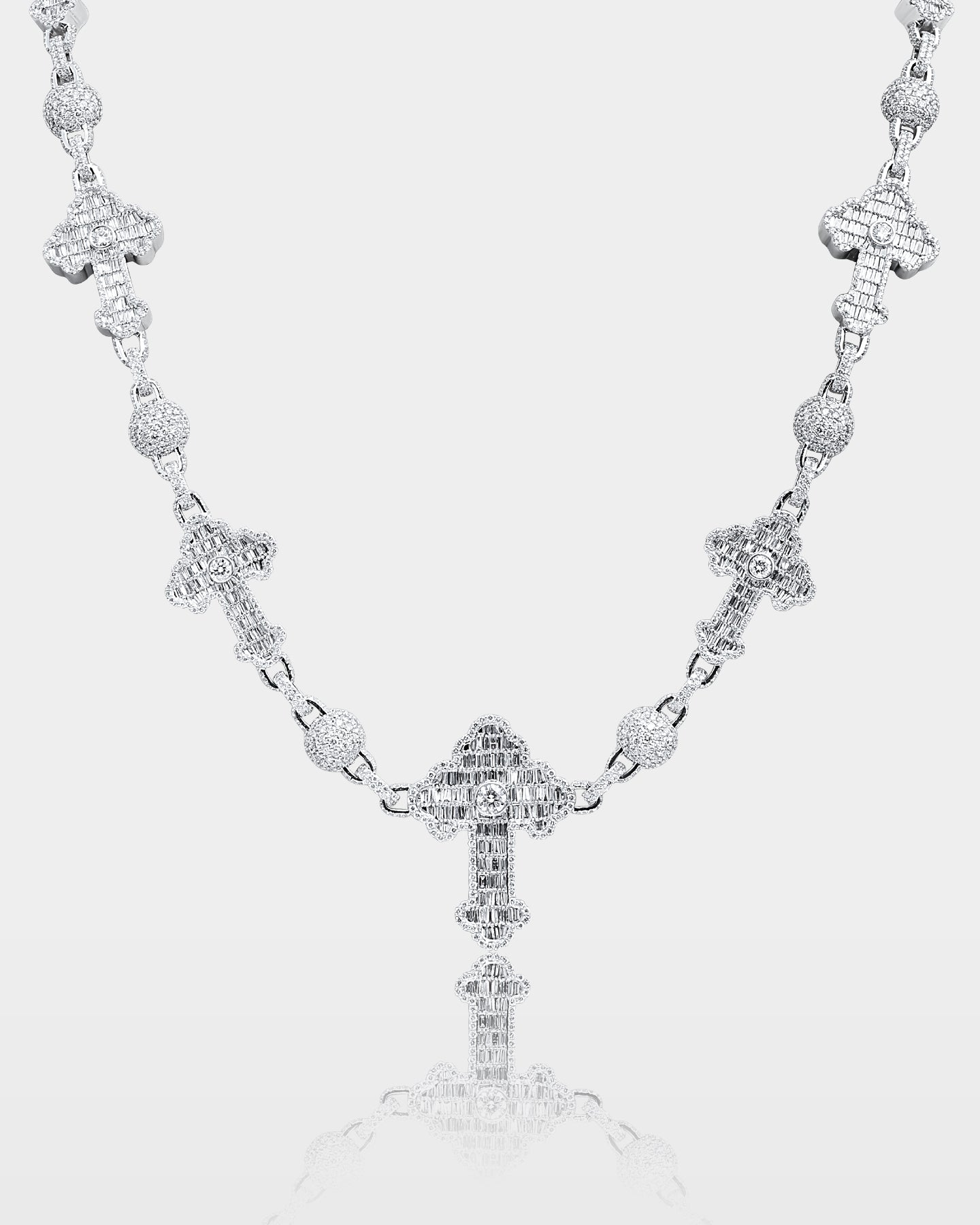 Diamond Cross & Ball Link Chain | The Ice Champ Grapevine, Texas