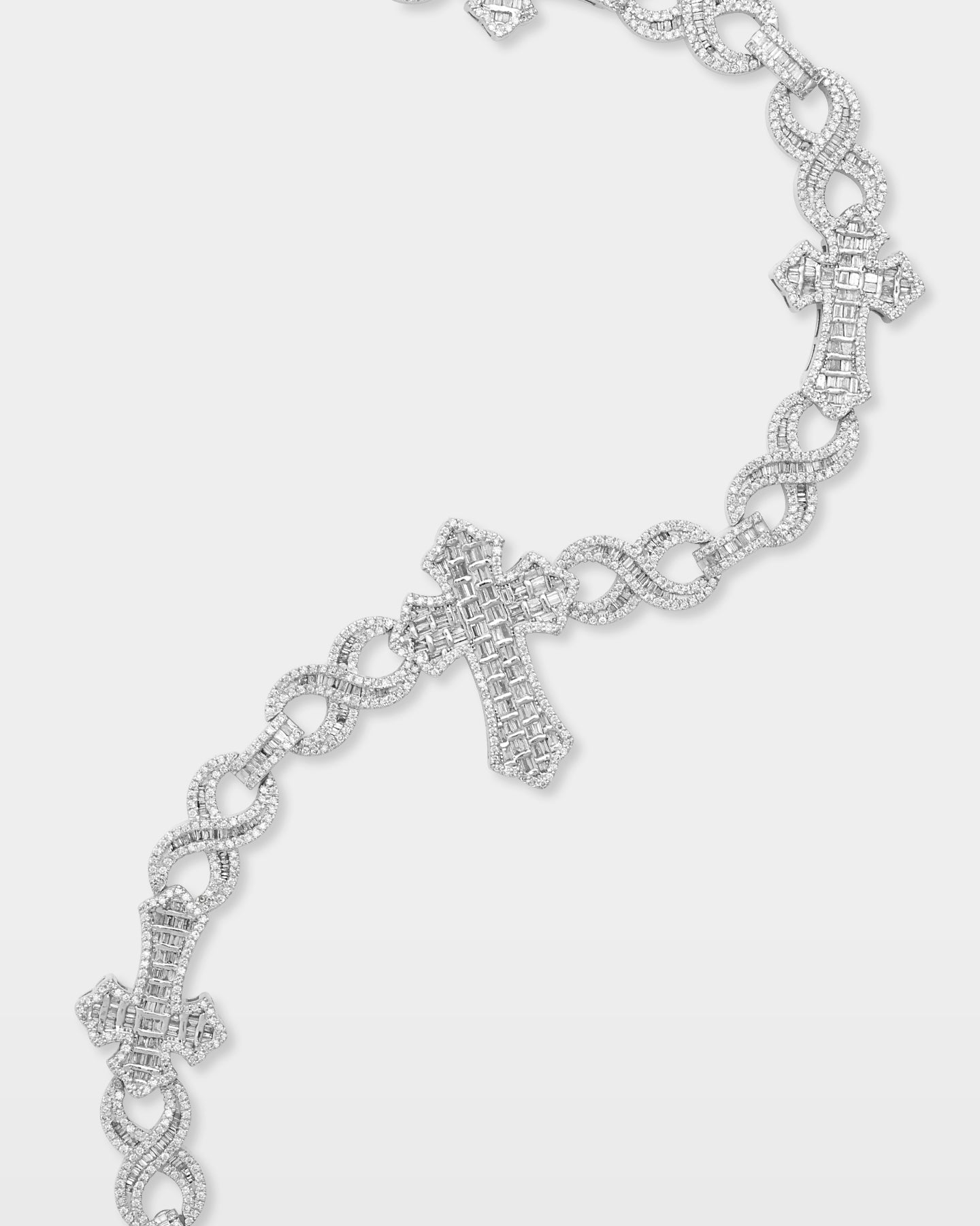 Cross & Double Infinity Diamond Link Mens Chain | The Ice Champ Dallas
