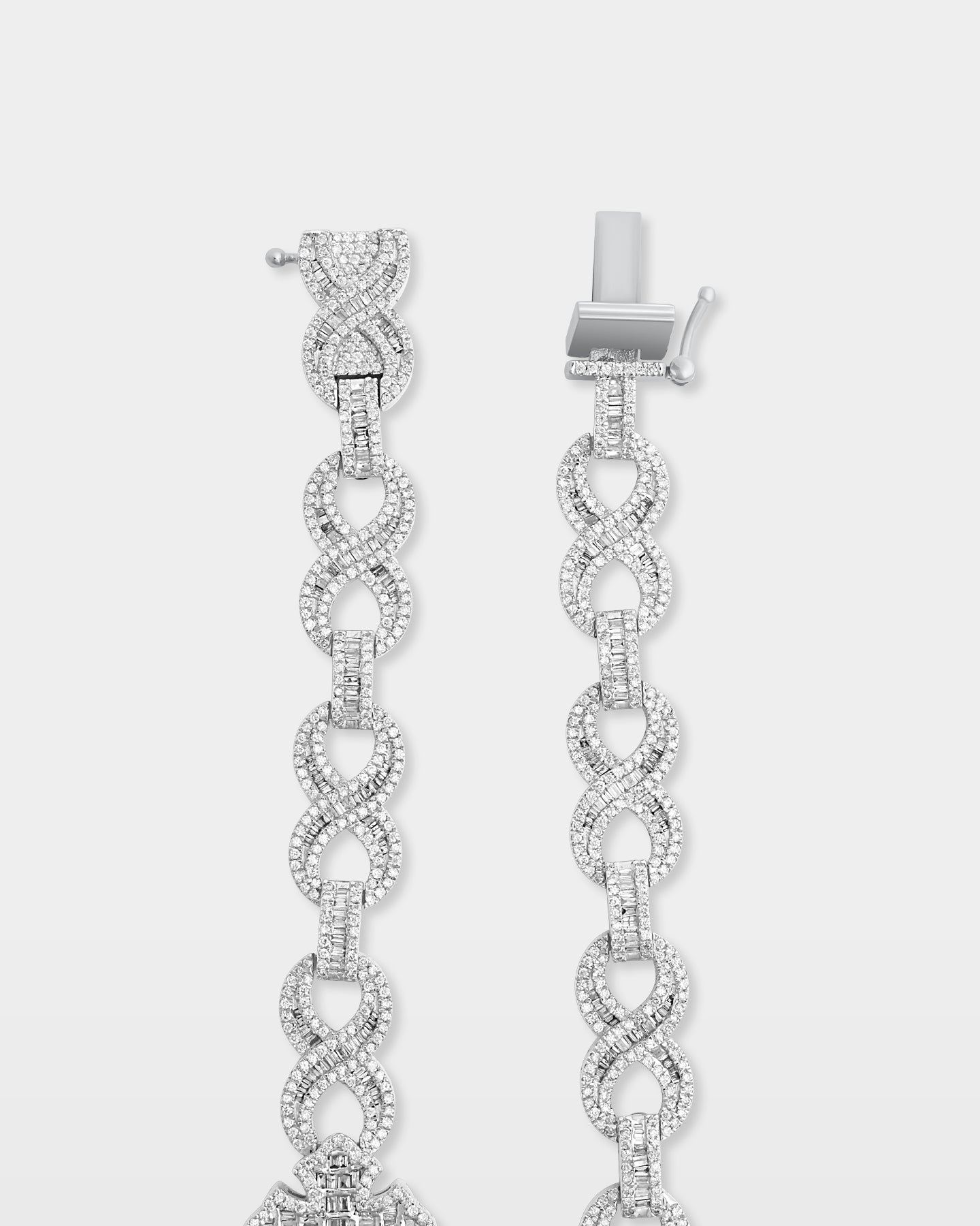 Cross & Double Infinity Diamond Link Mens Chain | The Ice Champ Dallas