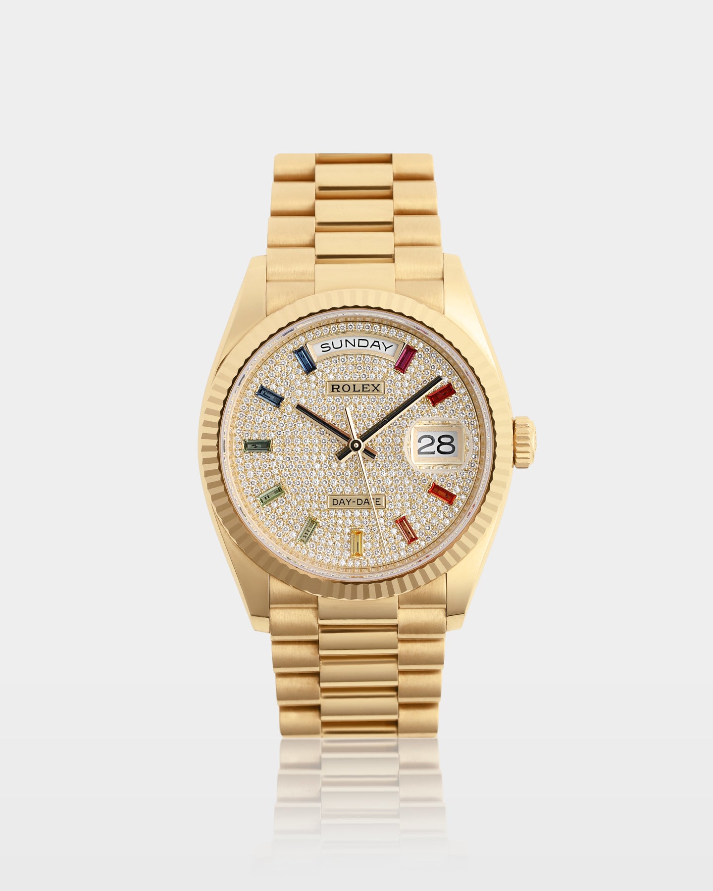 Gold Rolex Day-Date 36 128238 | The Ice Champ Texas