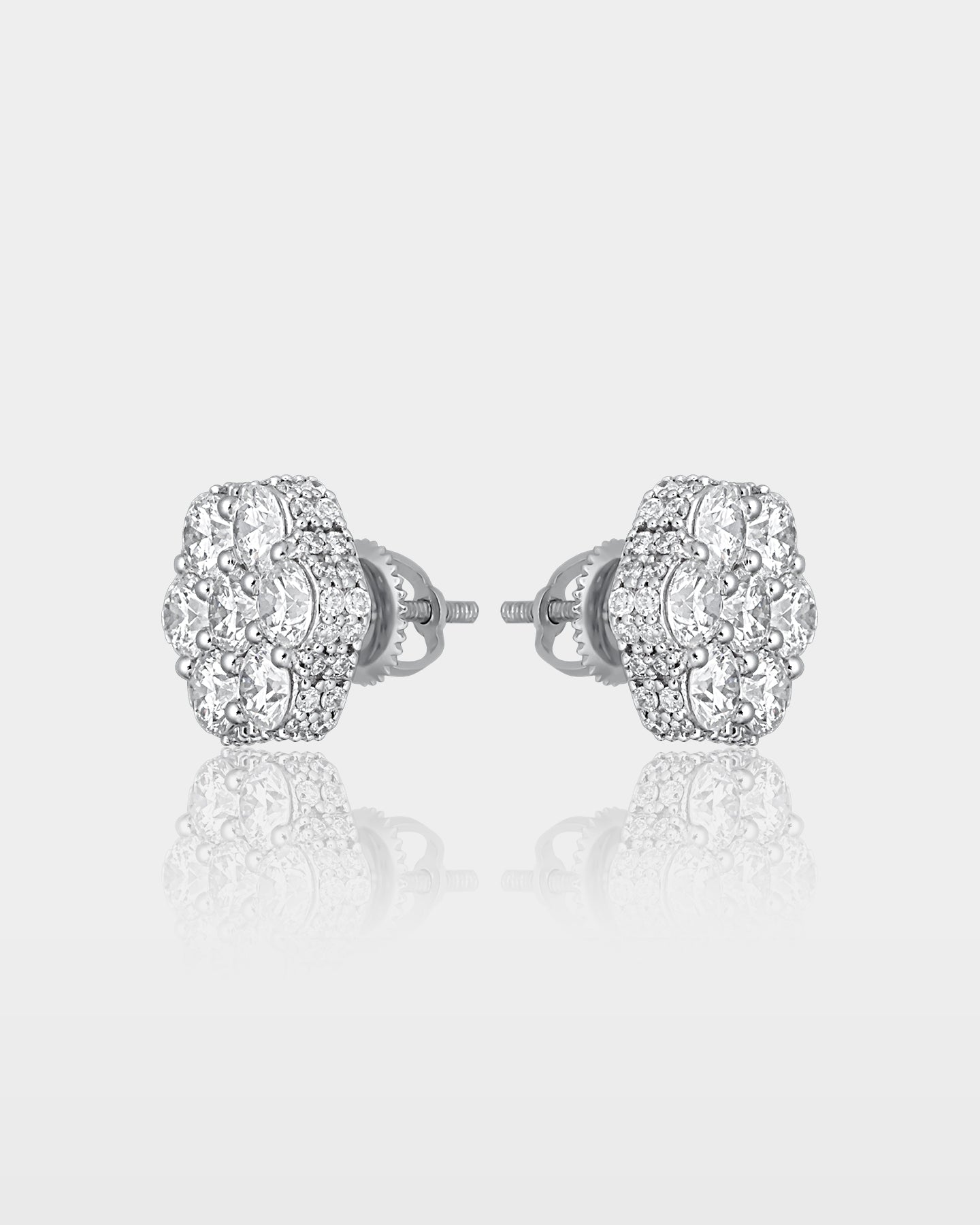 Floral Cluster Diamond Studs | The Ice Champ Dallas, Texas