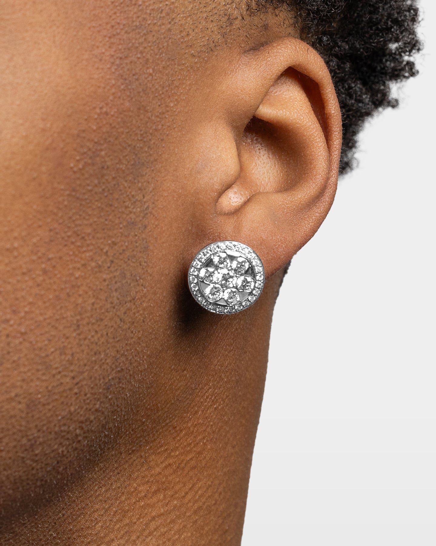 Geometric Flower Diamond Studs | The Ice Champ