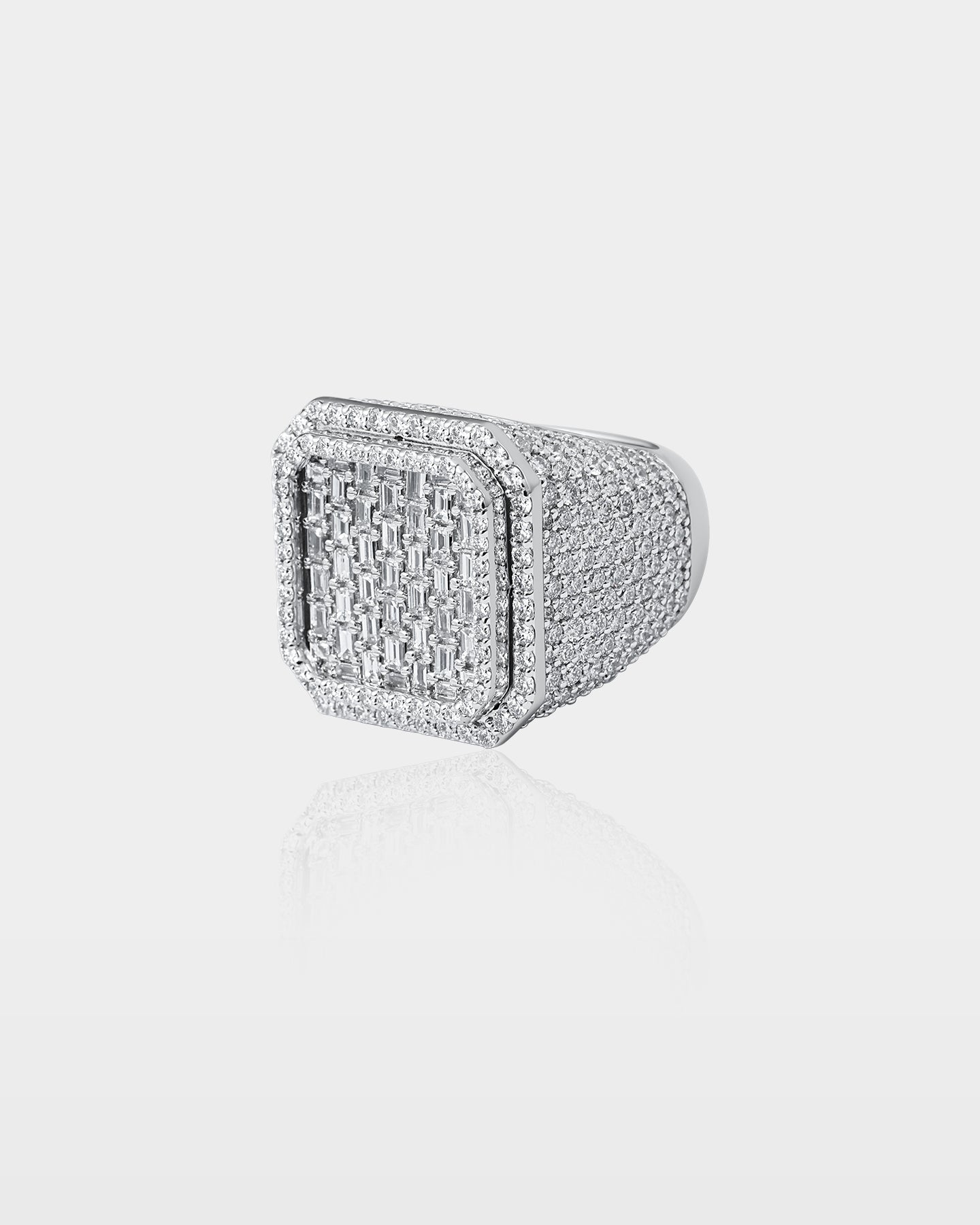 Gold Cushion-Cut Square Face Diamond Ring | The Ice Champ Dallas, Texas