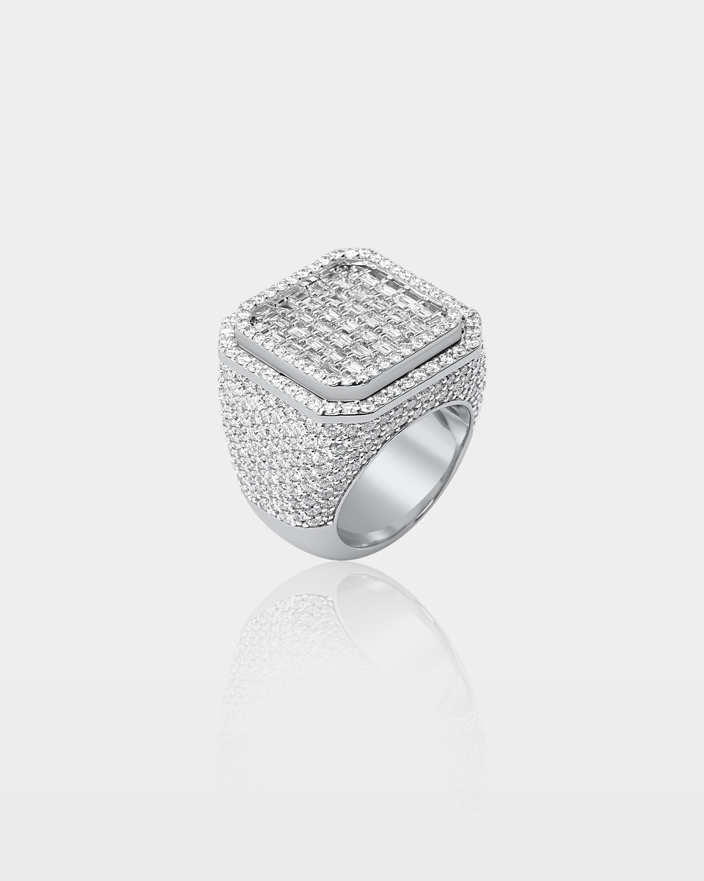 Gold Cushion-Cut Square Face Diamond Ring | The Ice Champ Dallas, Texas
