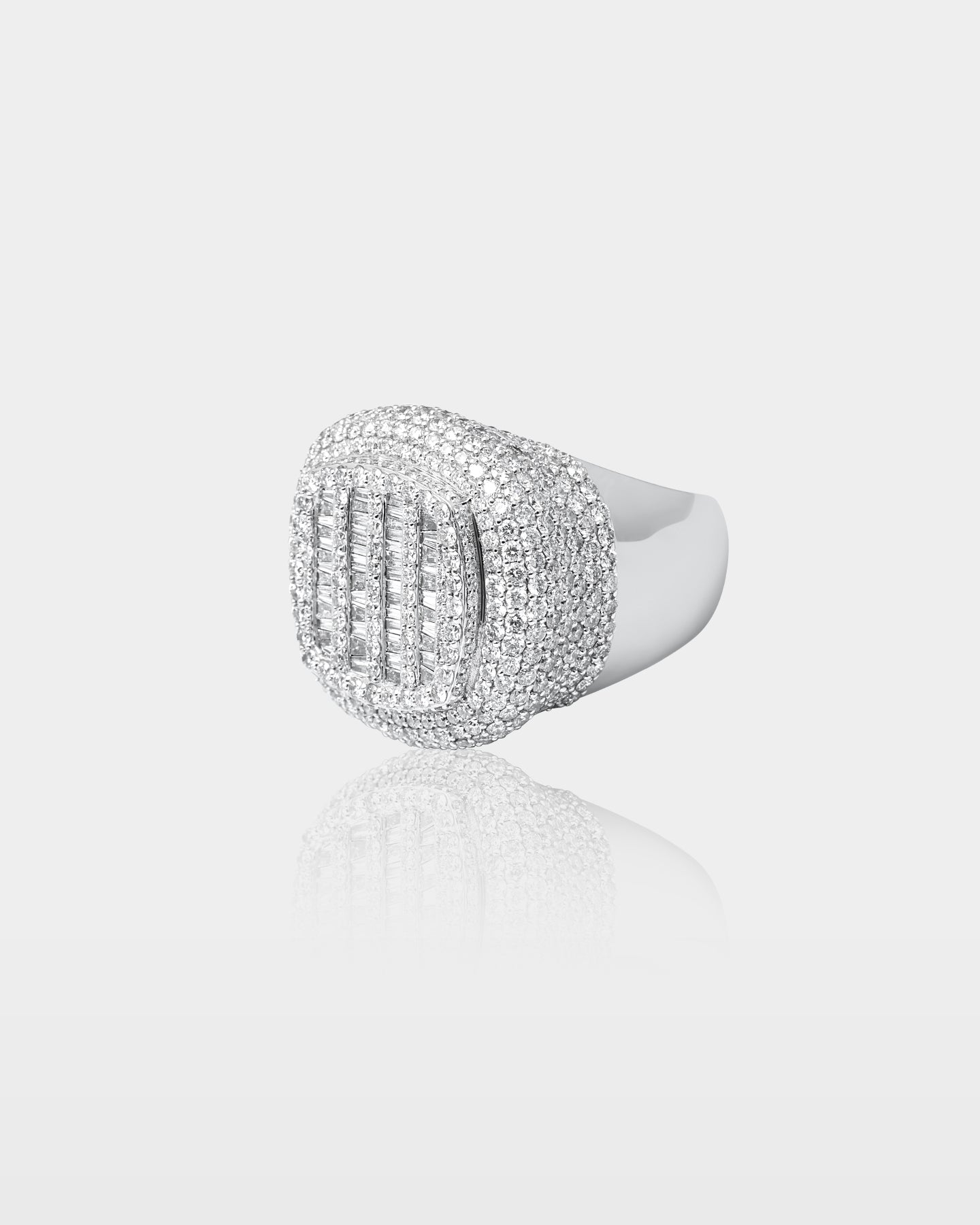 Gold Cushion Pavé Diamond Ring | The Ice Champ Dallas, Texas