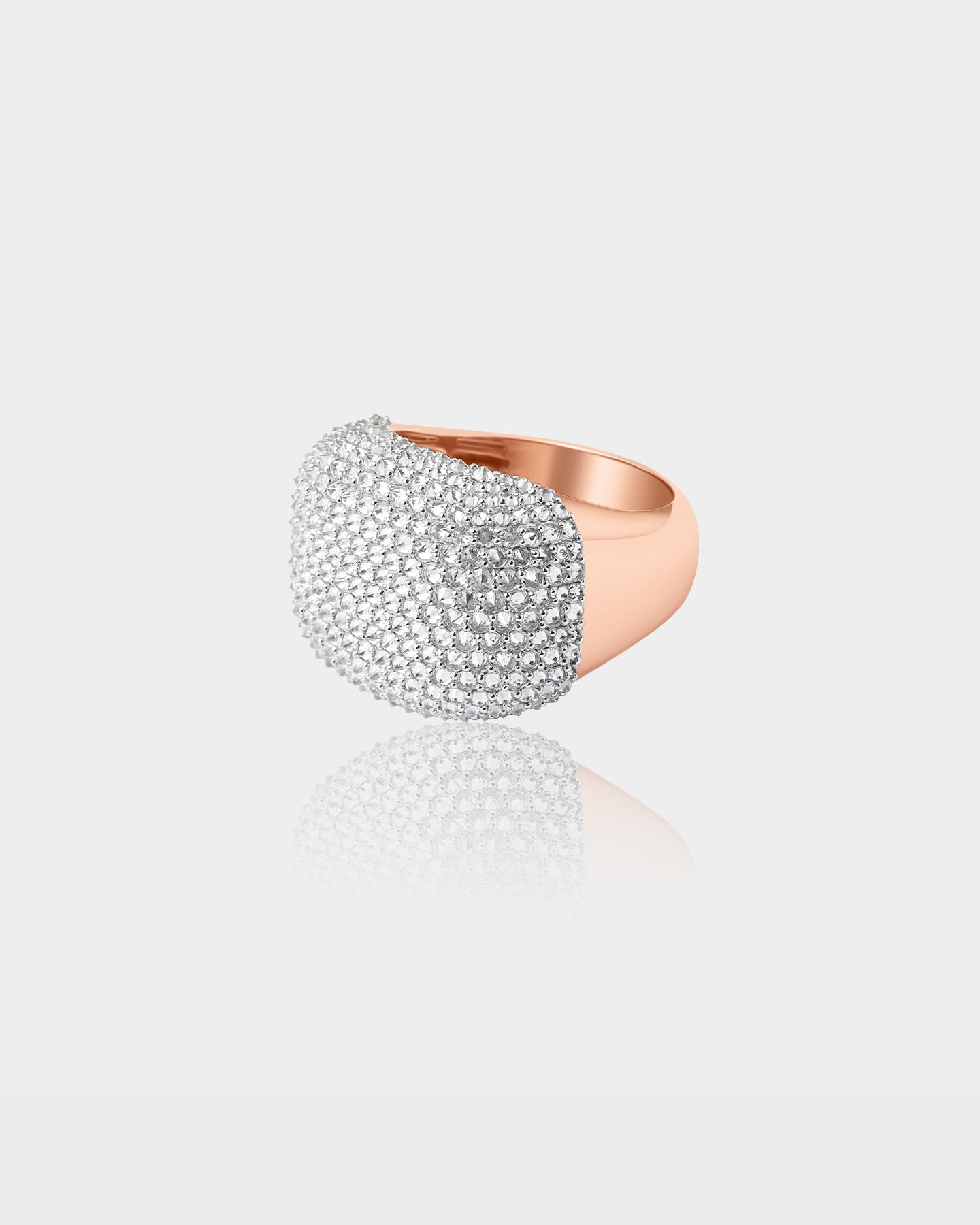 Gold Cushion Dome Natural Diamond Ring | The Ice Champ Jewelry Dallas TX