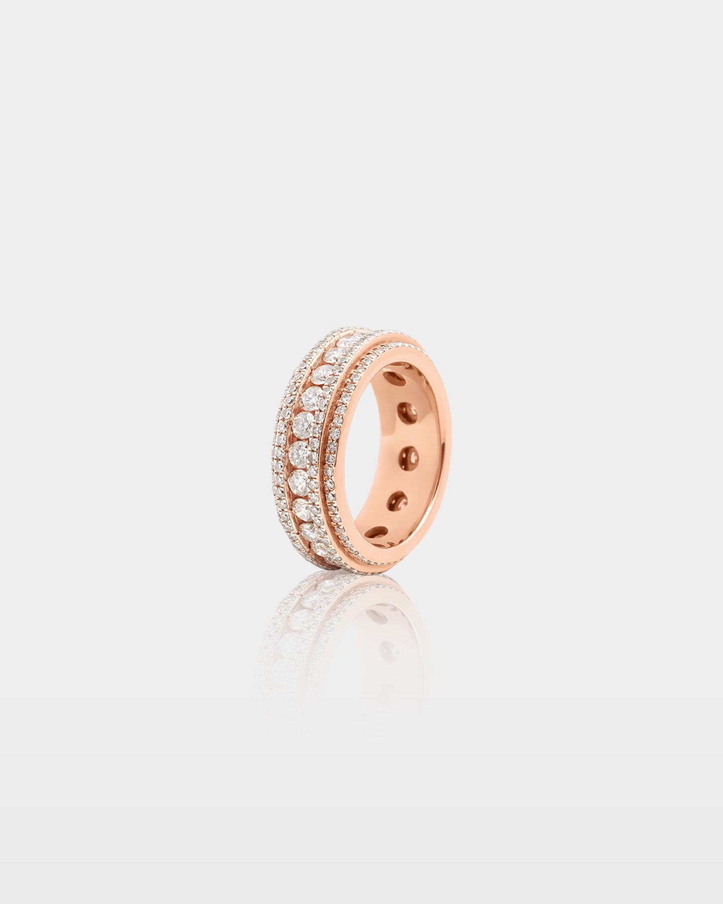 Gold Five Row Diamond Eternity Band | The Ice Champ Diamond Rings Dallas