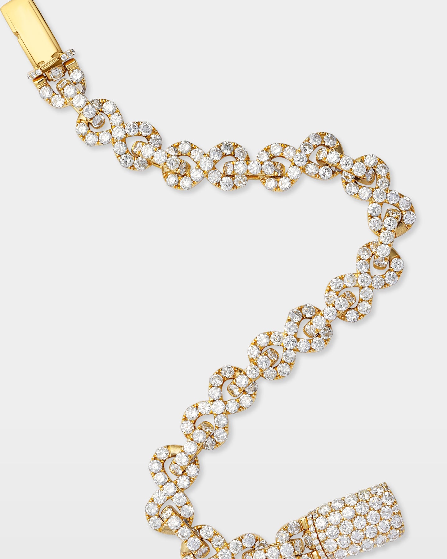 Yellow Gold Infinity Rolo Iced Link Bracelet | The Ice Champ Jewelry