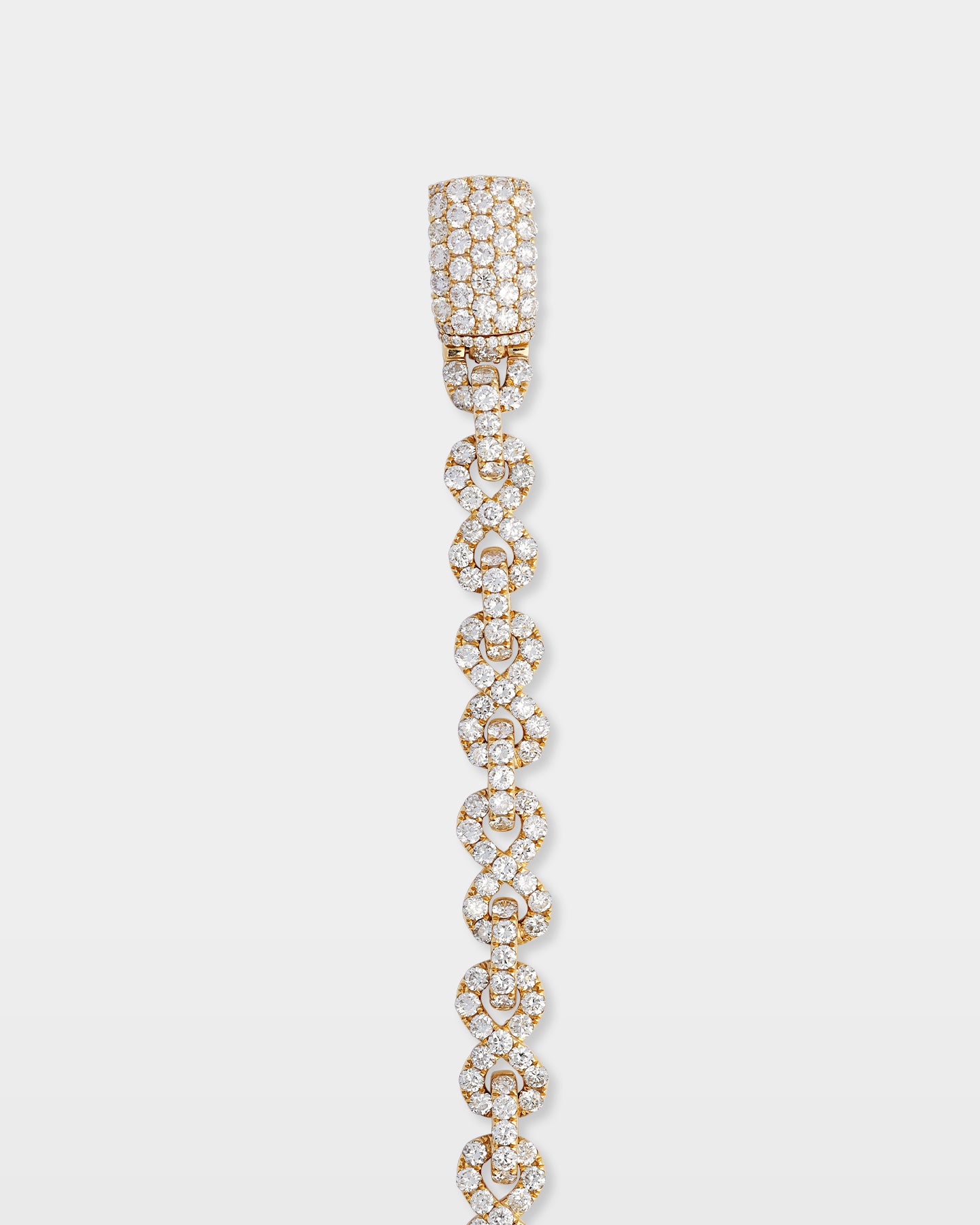 Yellow Gold Infinity Rolo Iced Link Bracelet | The Ice Champ Jewelry