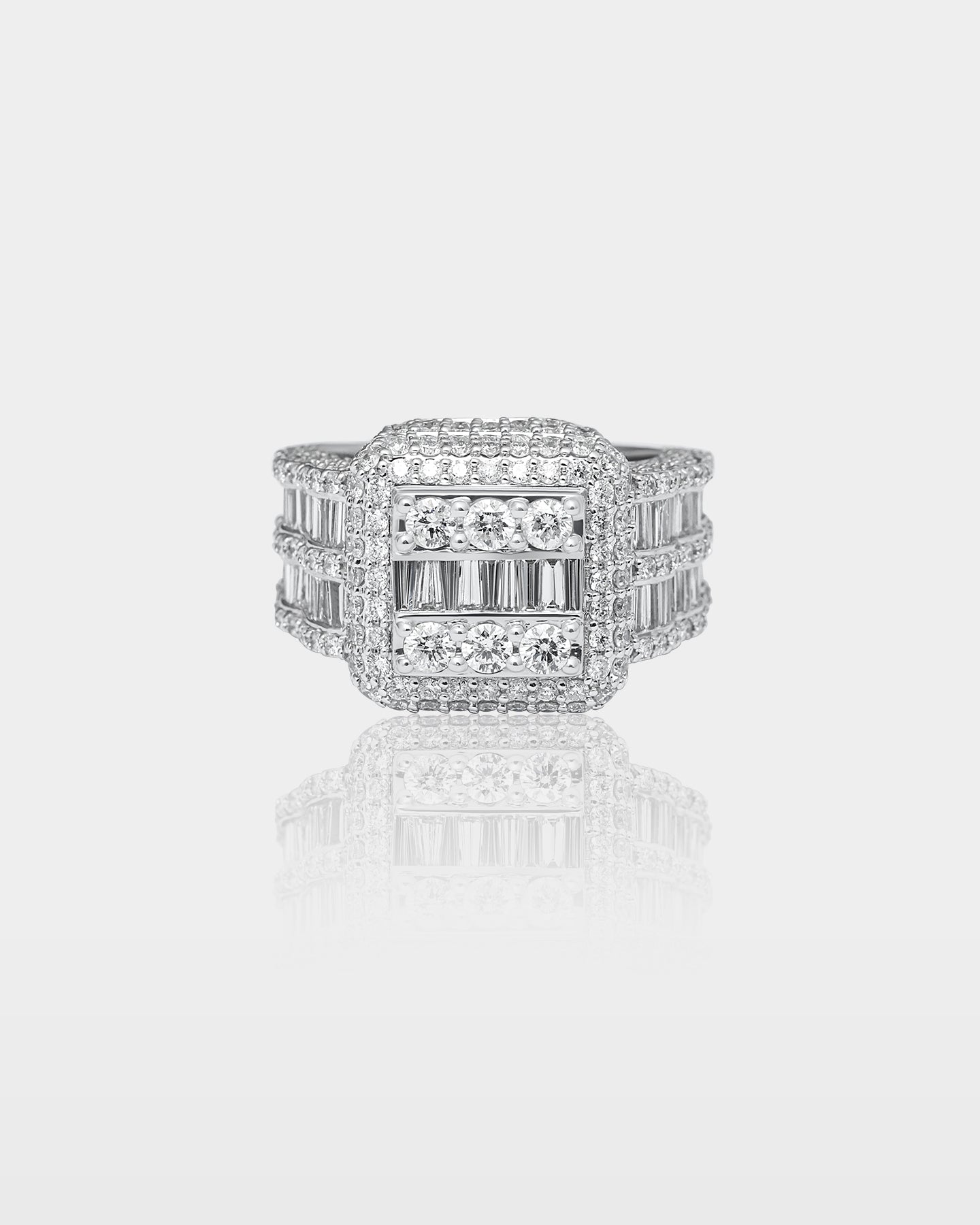 Gold Multi-Row Tower Diamond Ring | The Ice Champ Grapevine, Texas