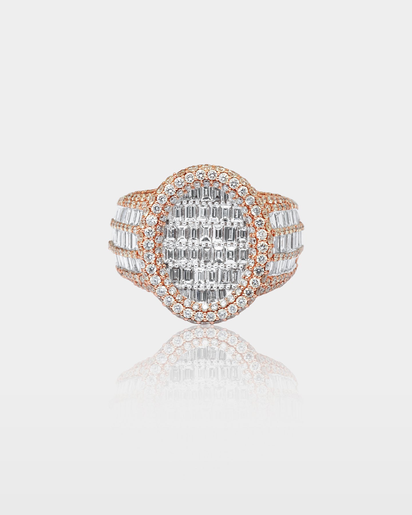 Gold Oval Natural Diamond Cluster Ring | The Ice Champ Grapevine, Texas