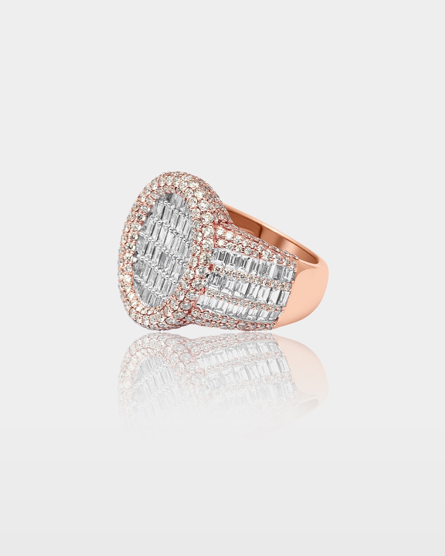 Gold Oval Natural Diamond Cluster Ring | The Ice Champ Grapevine, Texas